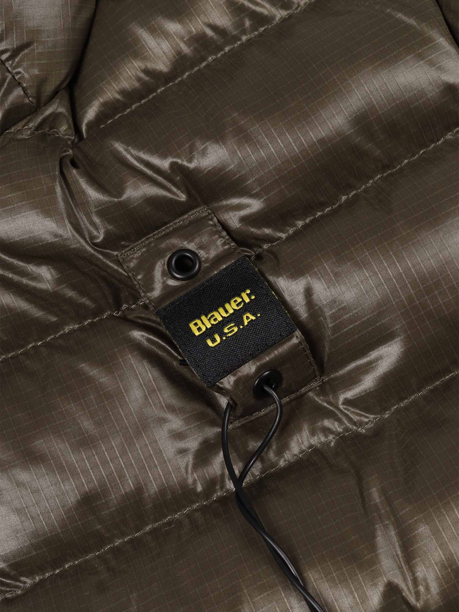 Blauer Adams Hooded Padded Jacket In Green