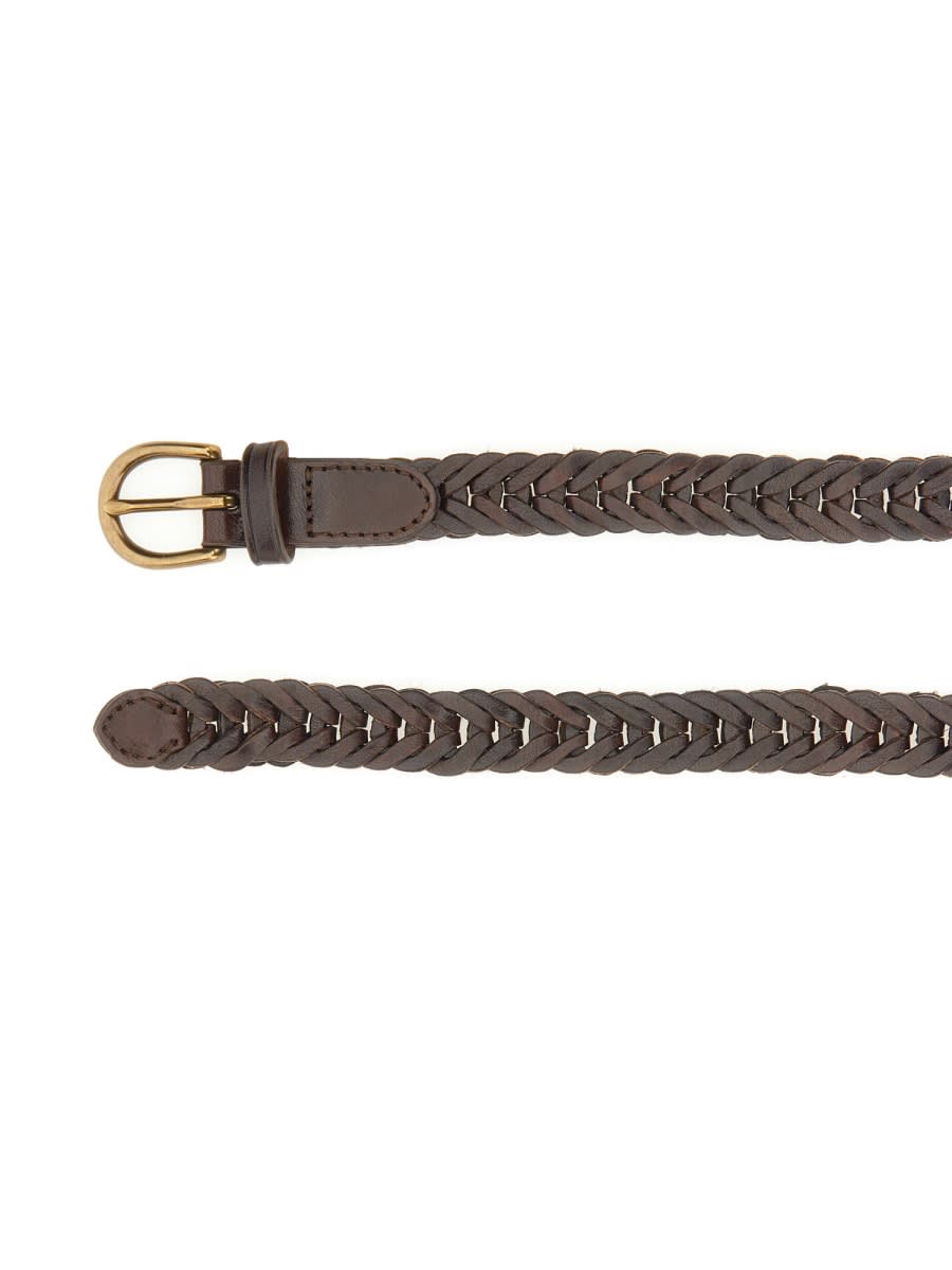 Shop Dragon Diffusion Leather Belt In Brown