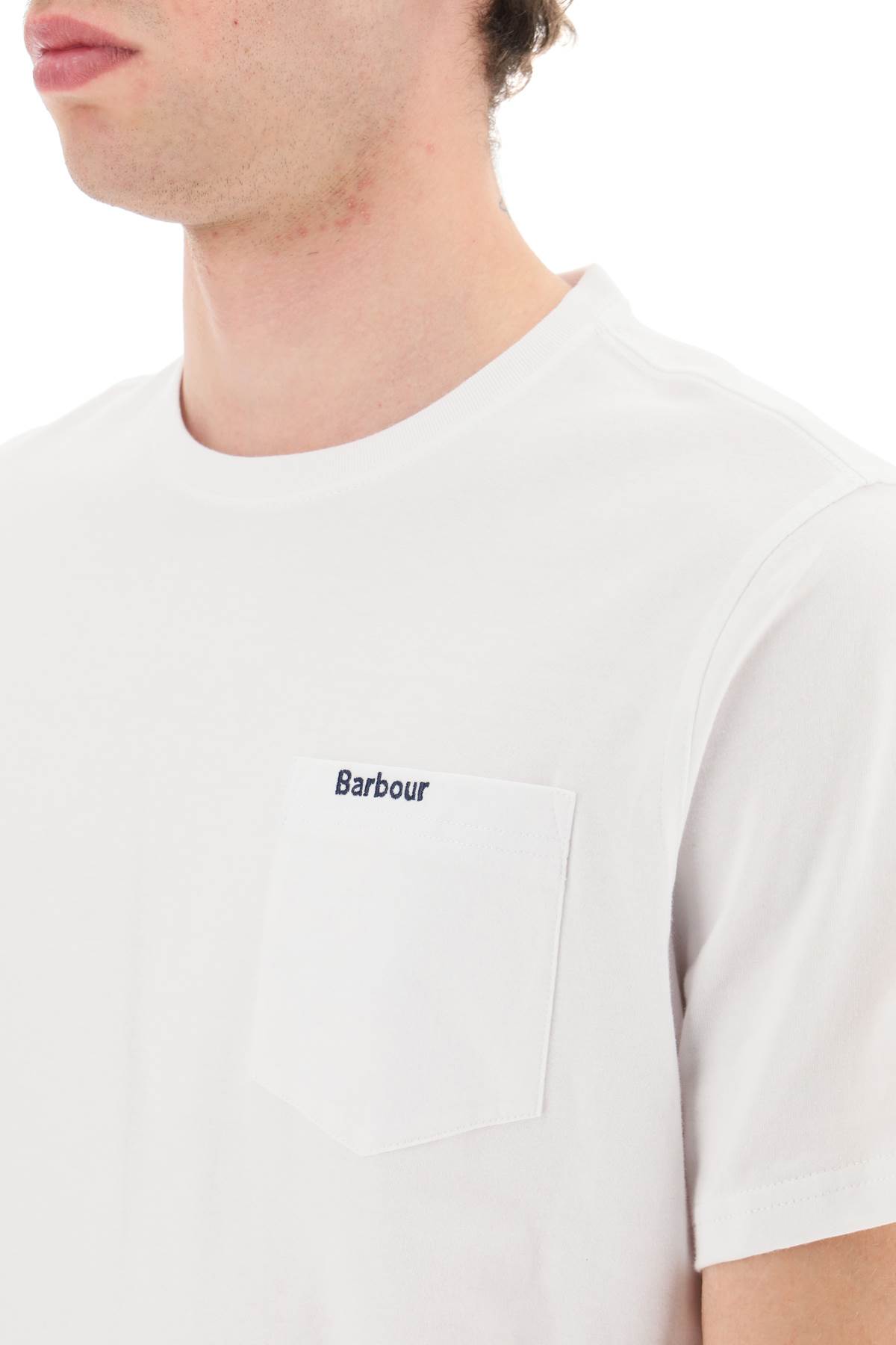 Shop Barbour Classic Chest Pocket T-shirt In White