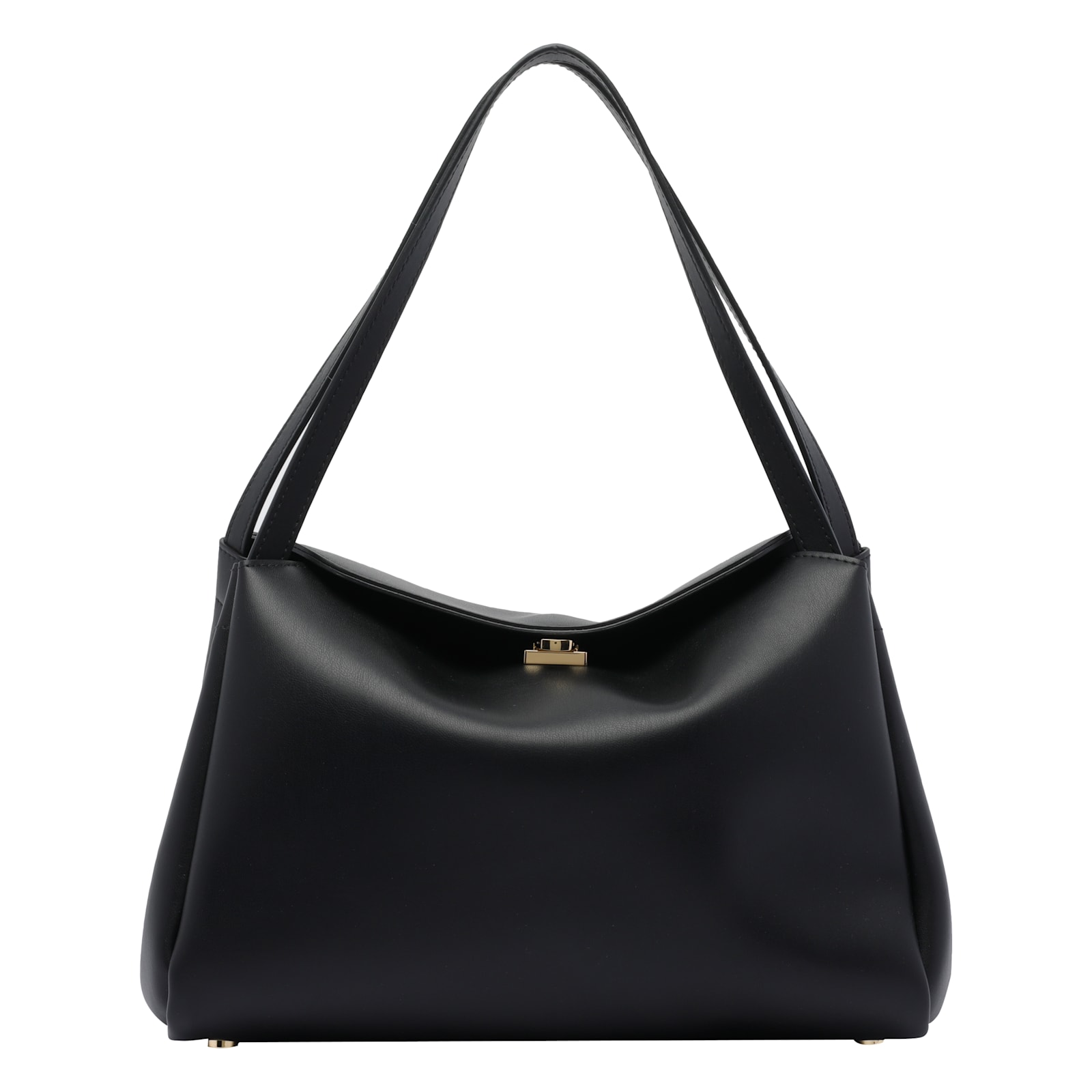 Themoirè Eudora Double-handle Top-handle Tote Bag In Black