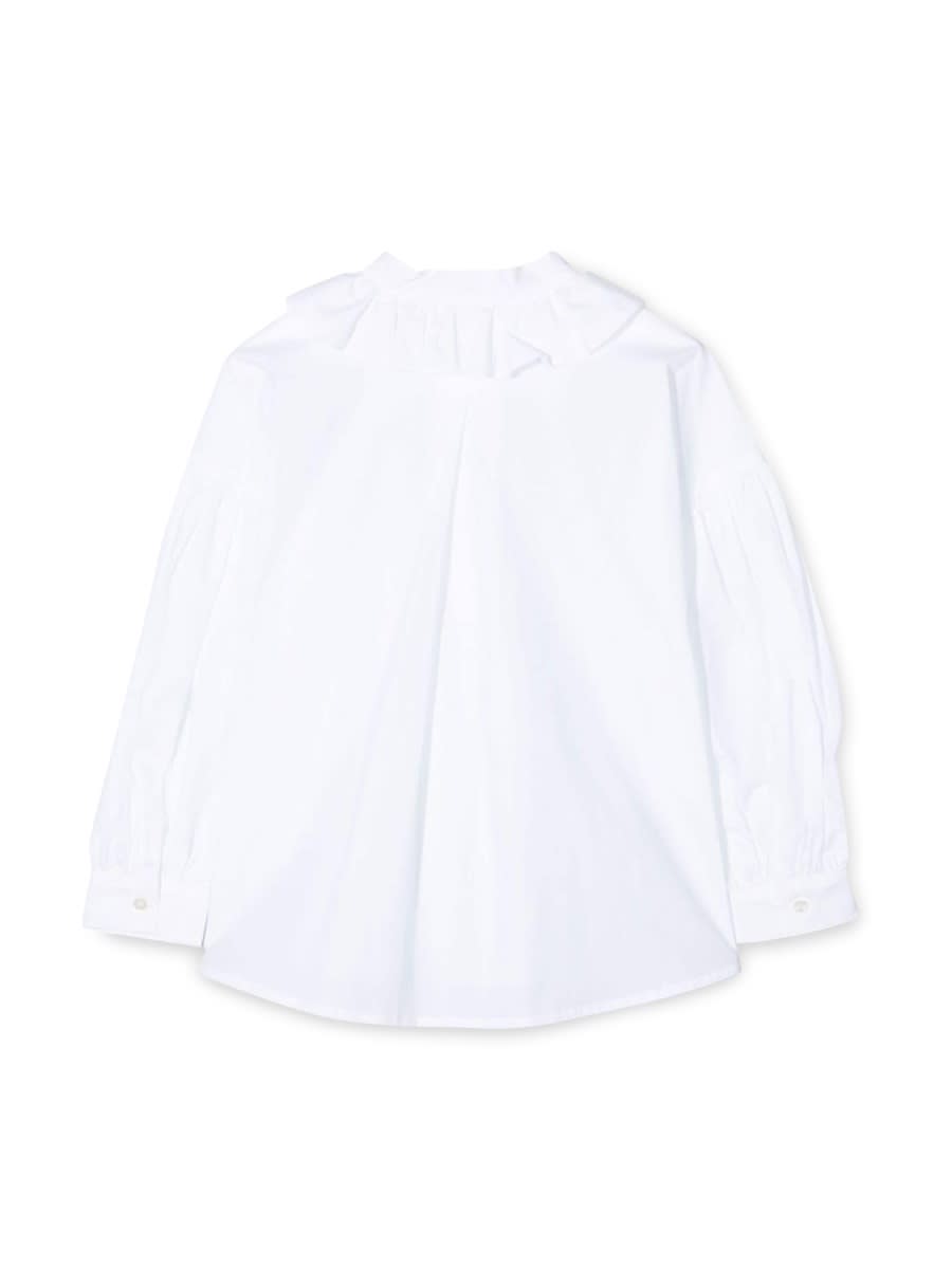 Shop Il Gufo Shirt M/l Buttons And Ruffle Collar In White