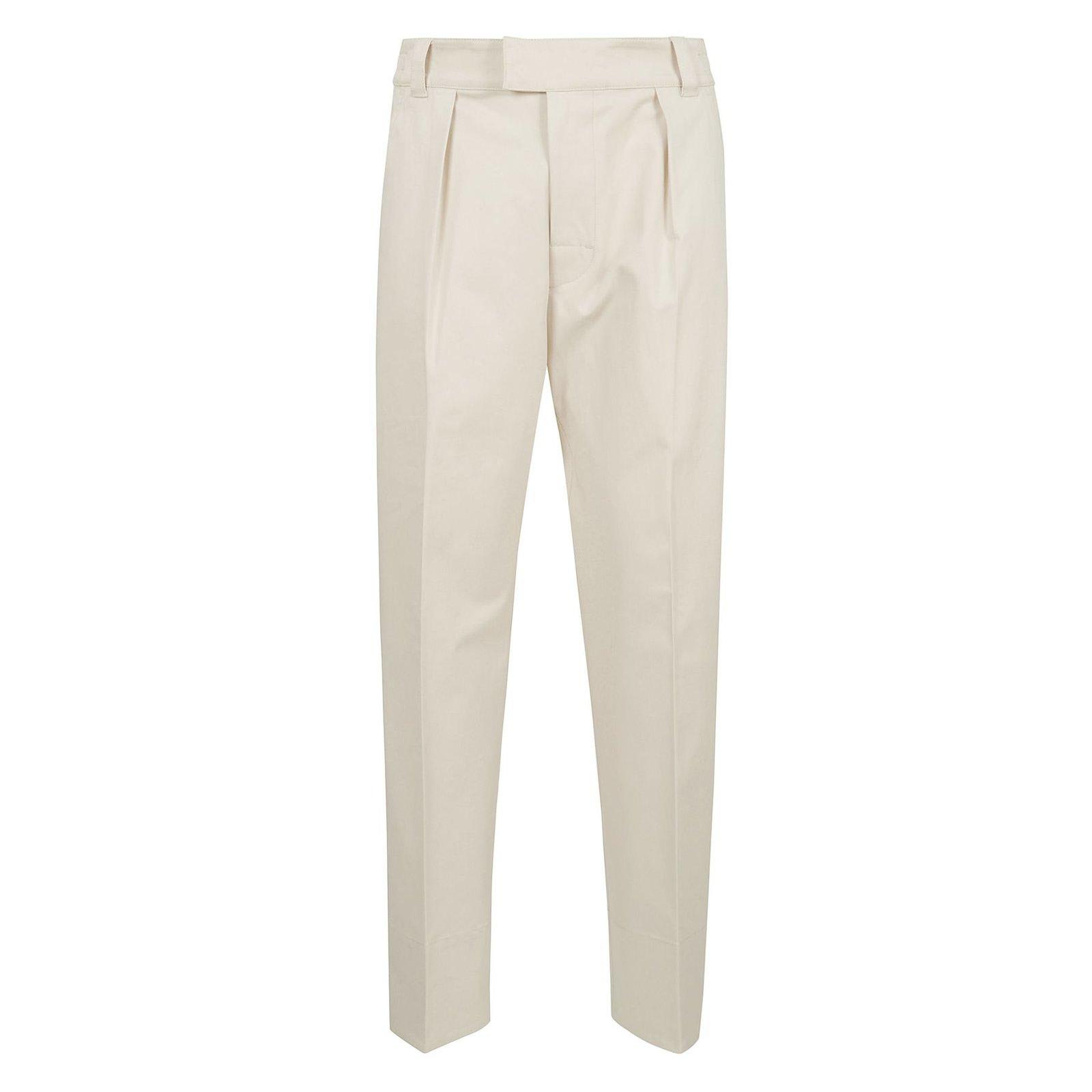 Shop Moncler Logo Patch Straight-leg Trousers In Light Beige