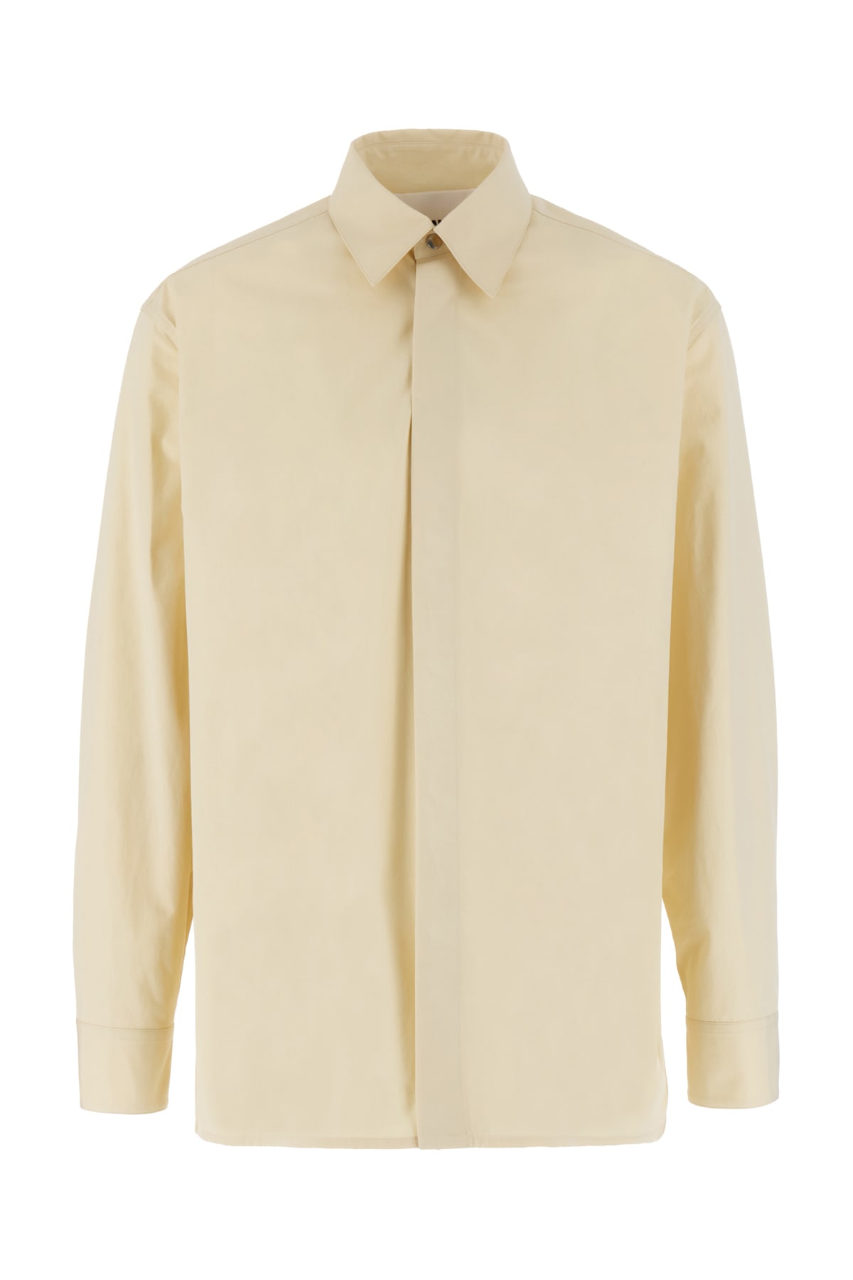 Shop Jil Sander Cream Cotton Shirt In 687