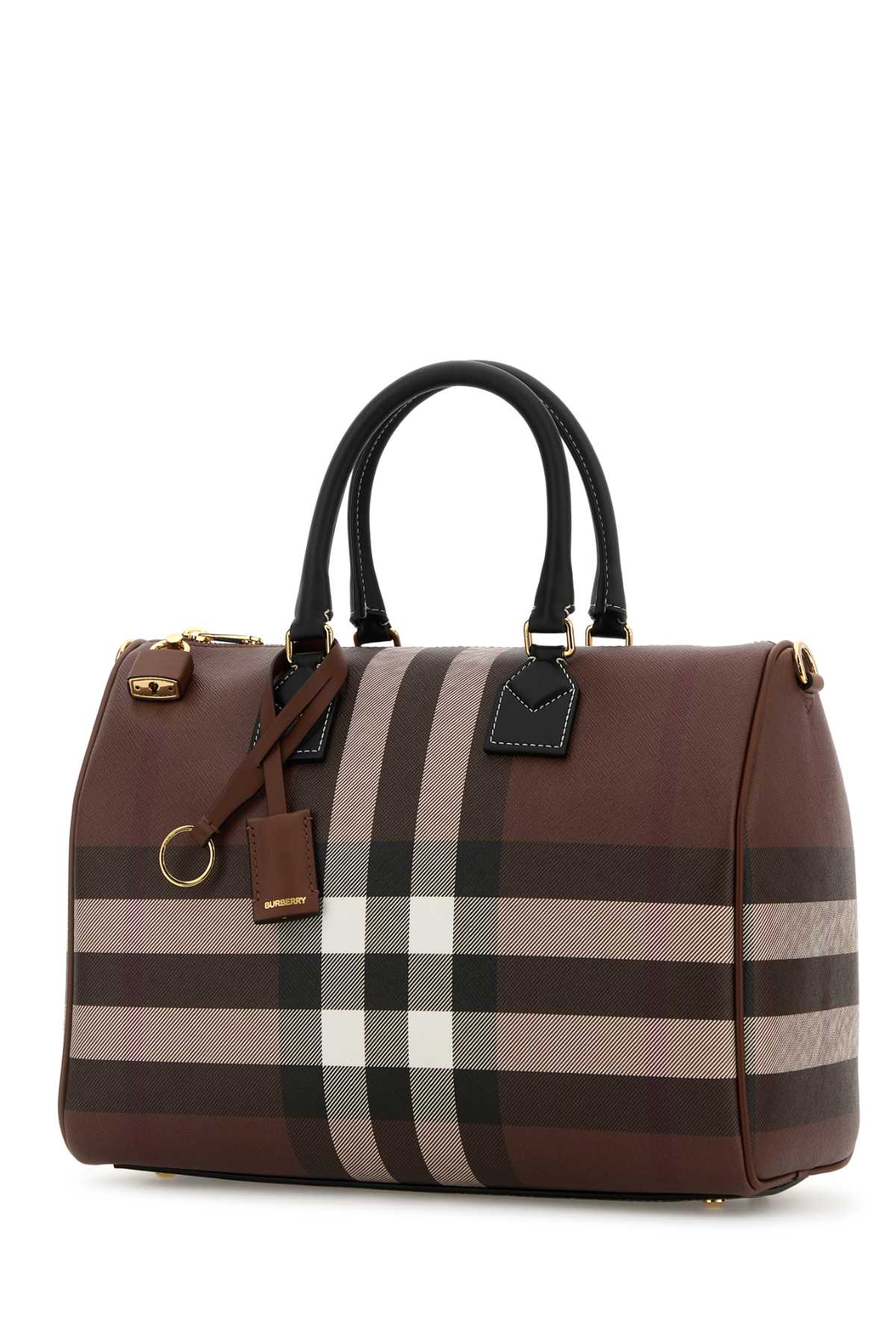 Burberry Printed Canvas Medium Check Handbag