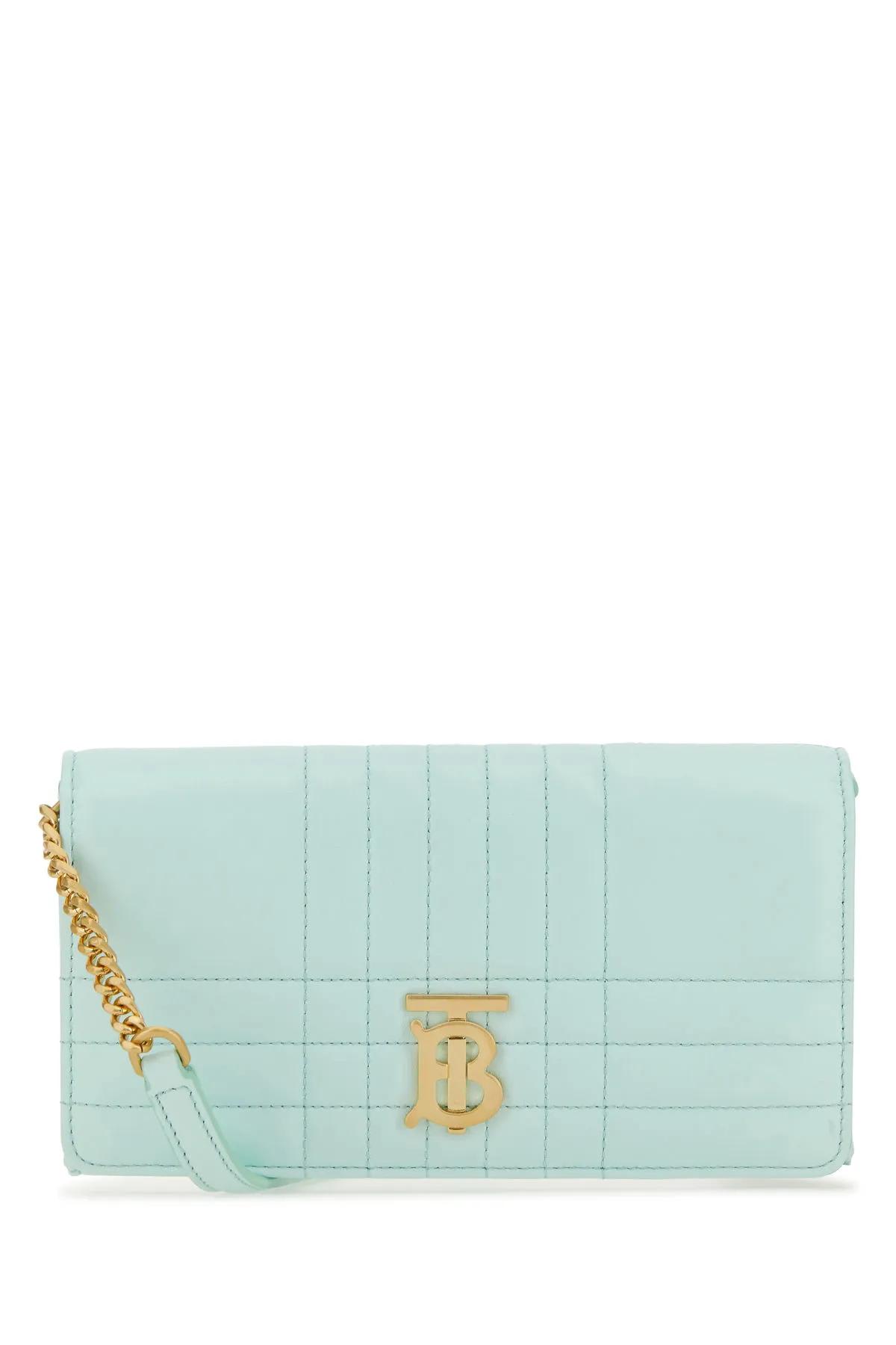 BURBERRY SEA GREEN LEATHER LOLA WALLET