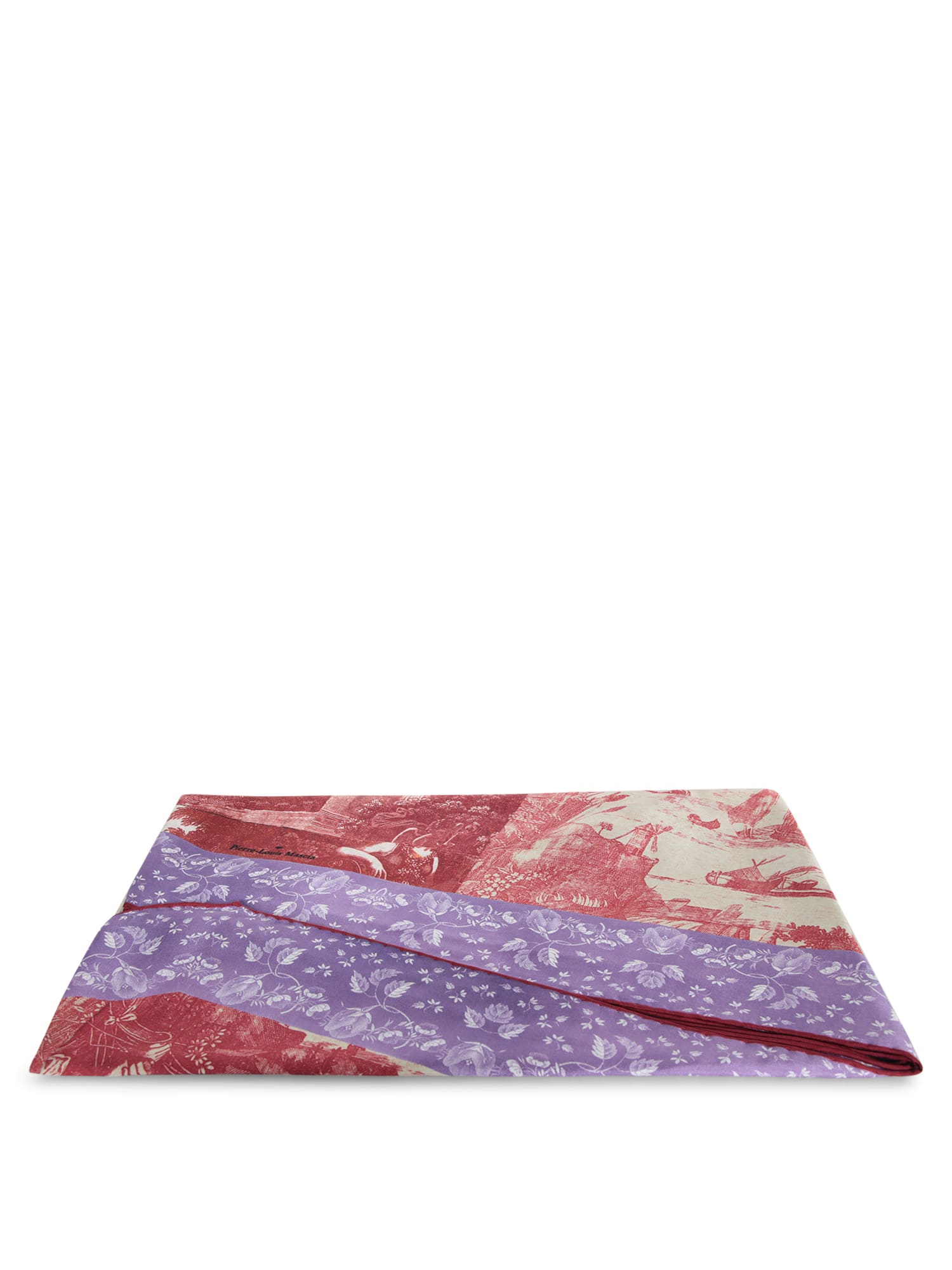 PIERRE-LOUIS MASCIA SCARF IN PURPLE AND RED