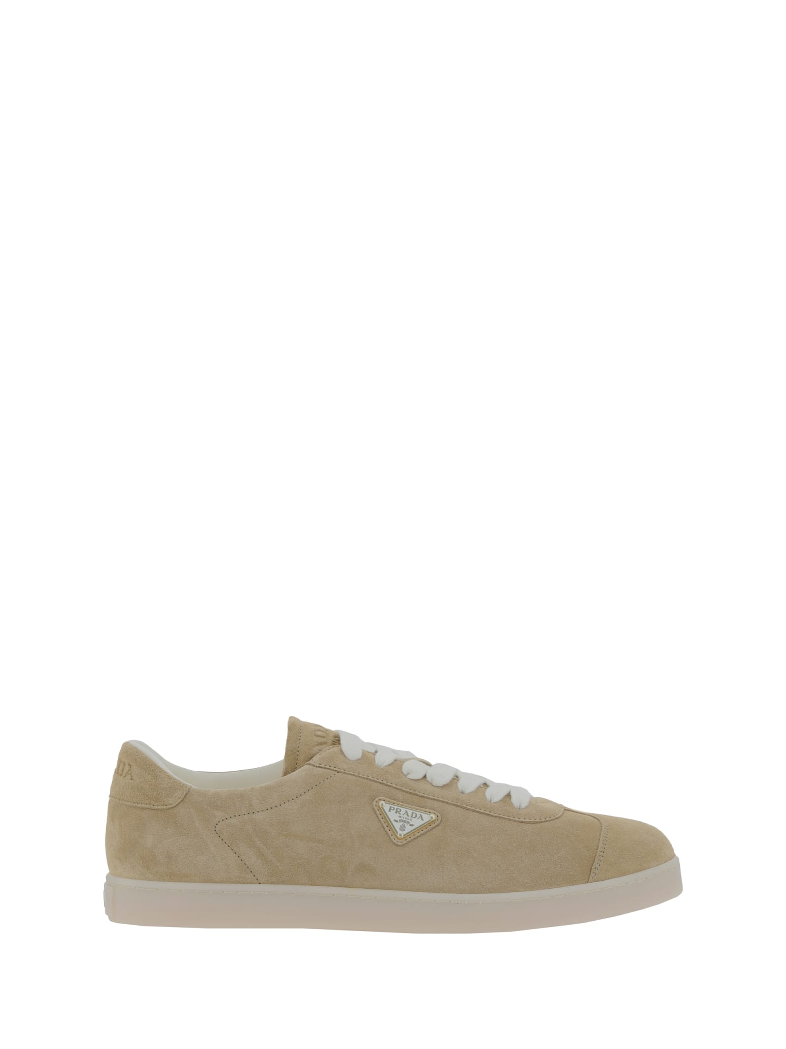 Shop Prada Sneakers In Beige