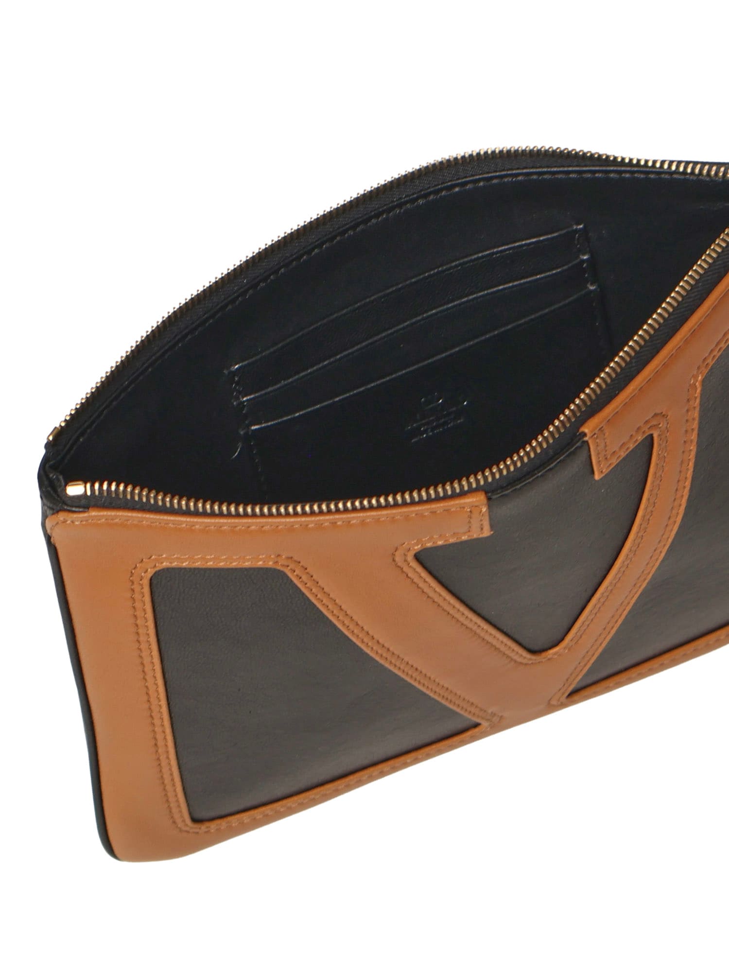 Valentino Viva Superstar Leather Envelope Clutch Bag In Multi