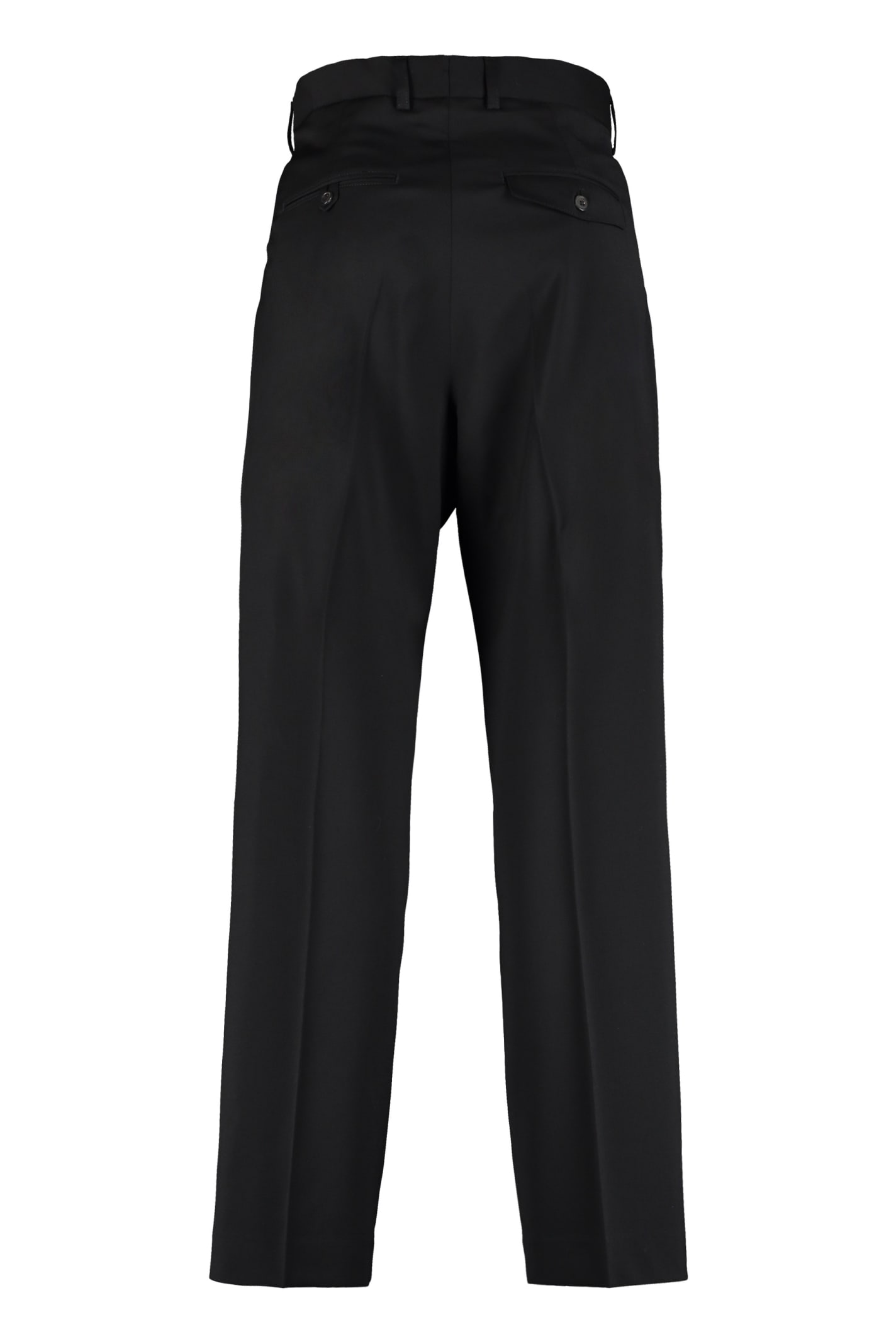 Our Legacy Tailored Black Trousers With Pleated Front And Minimalist Design In Black