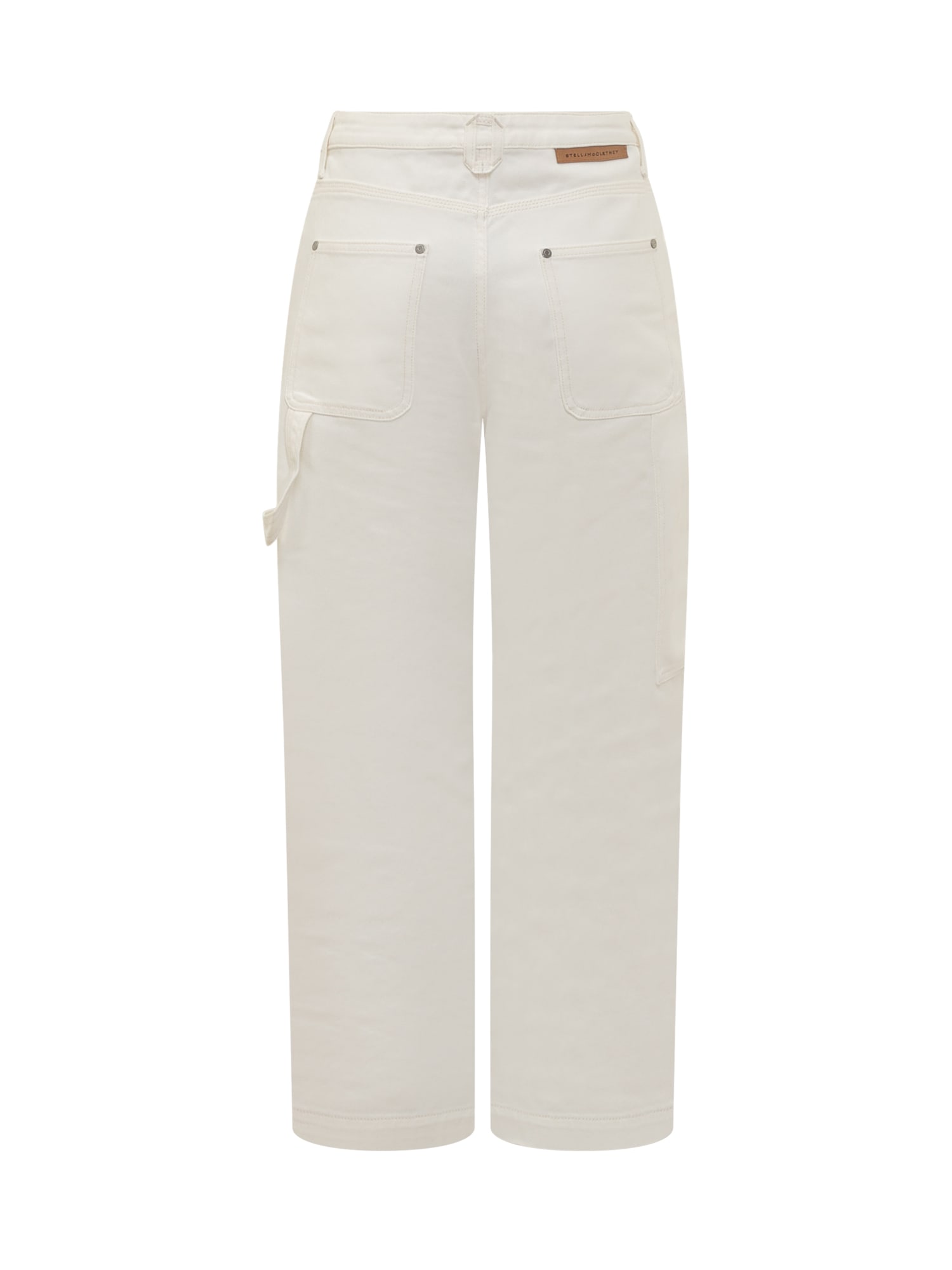 Shop Stella Mccartney Banana Jeans In White/ecru Wash