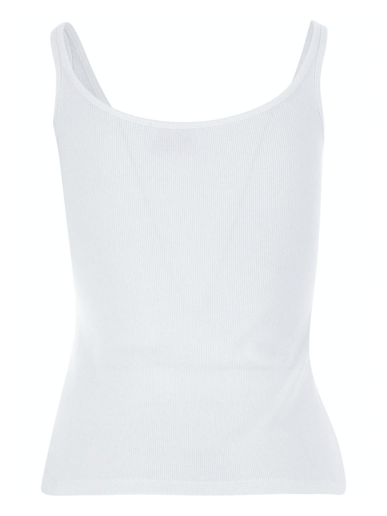 Shop Off-white White Stretch-cotton Tank Top