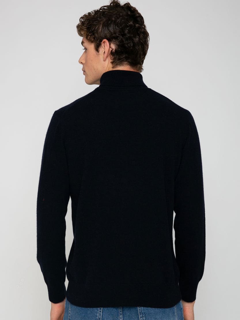 Shop Mc2 Saint Barth Blended Cashmere Blue Sweater