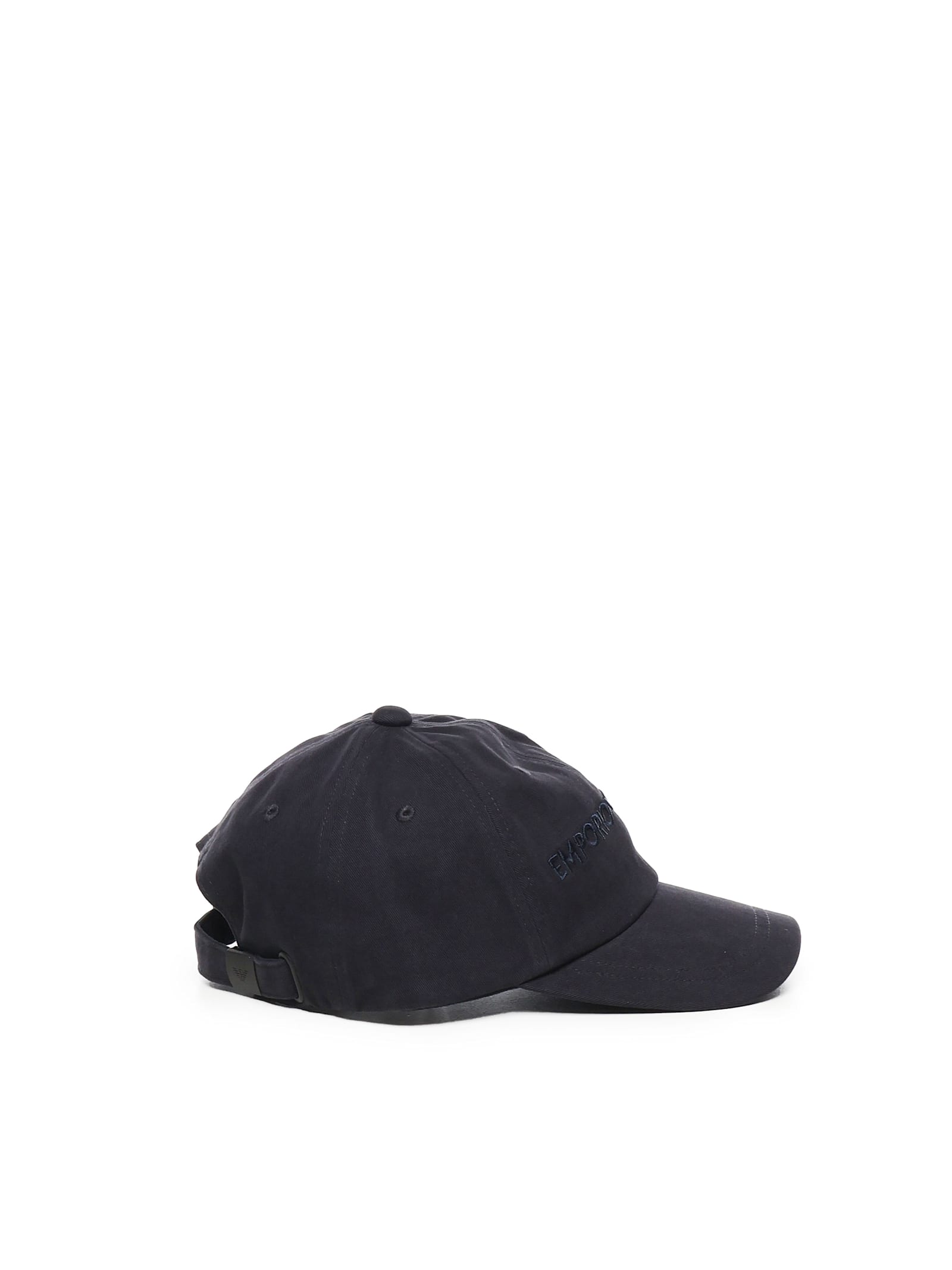 Emporio Armani Logo Baseball Cap In Blue