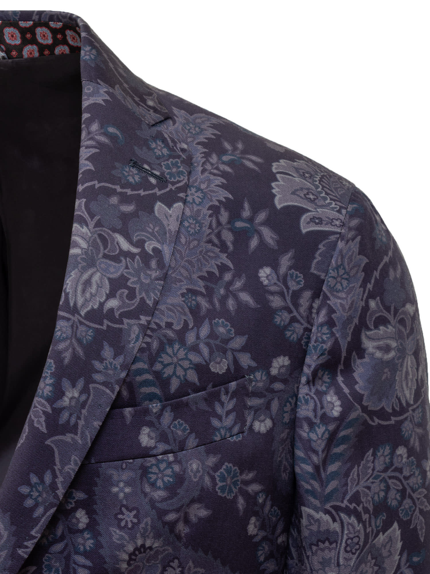 Shop Etro Roma Paisley Blazer In Stampa Fdo Blu