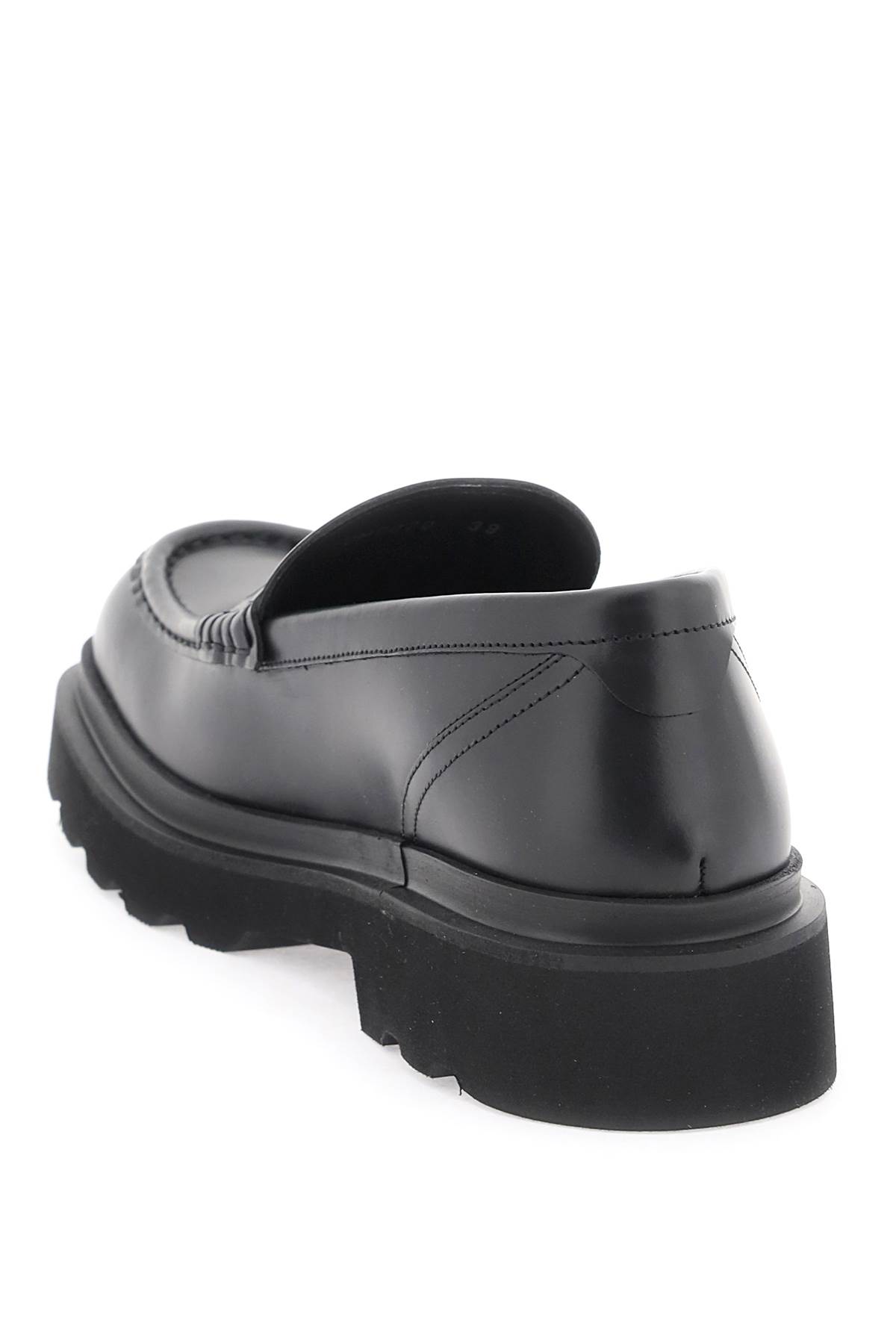 Shop Dolce & Gabbana Leather Mocassins In Black