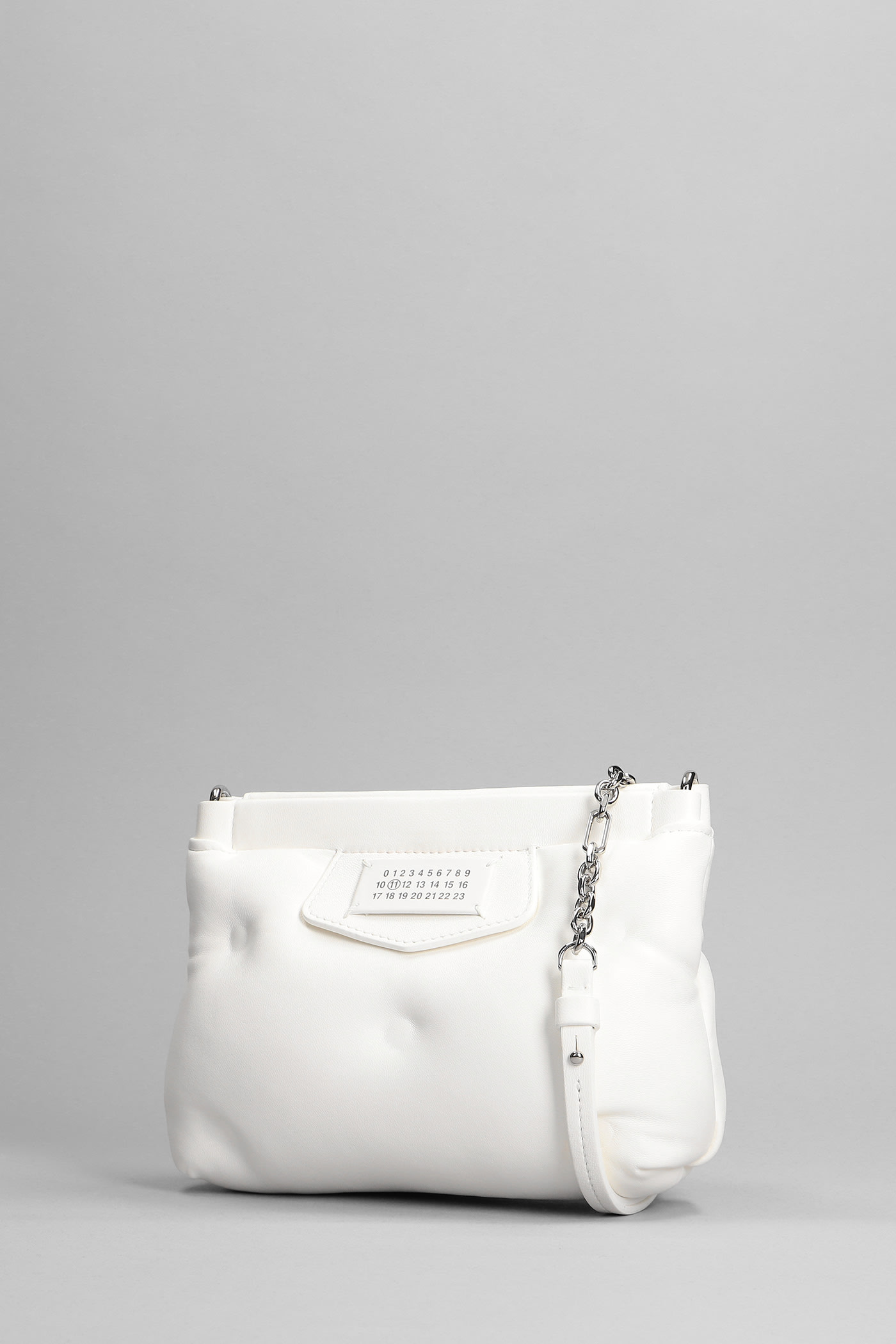 Shop Maison Margiela Glam Slam Shoulder Bag In White Leather