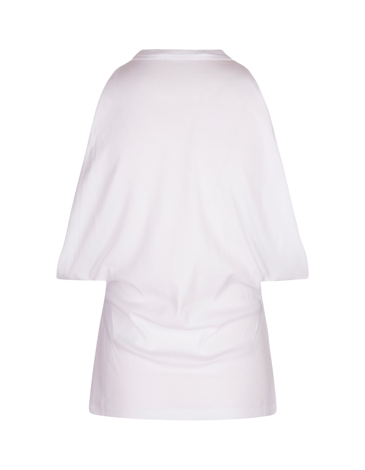 Alexander Mcqueen Ribbed Tank Top With Chain Closure In White