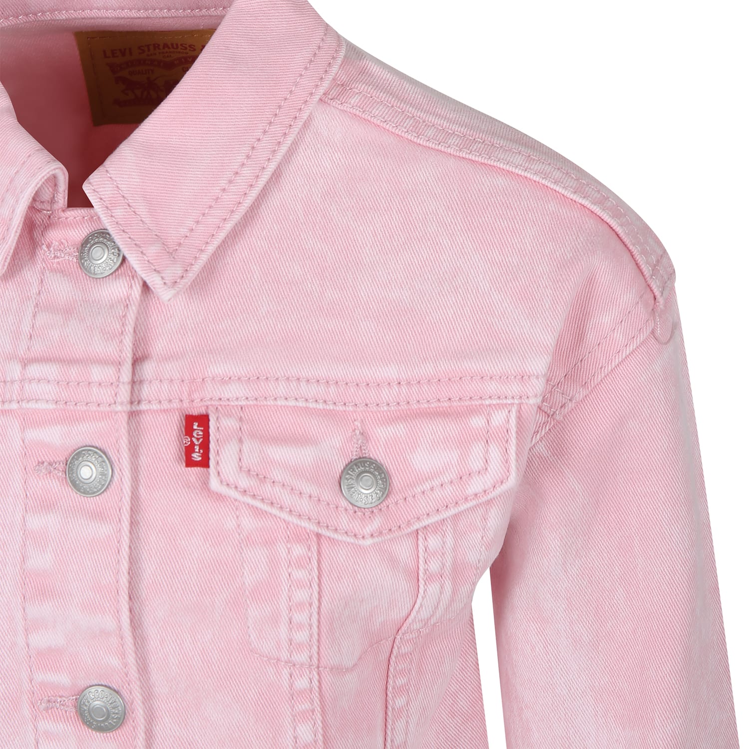 Shop Levi's Pink Jacket For Girl With Logo