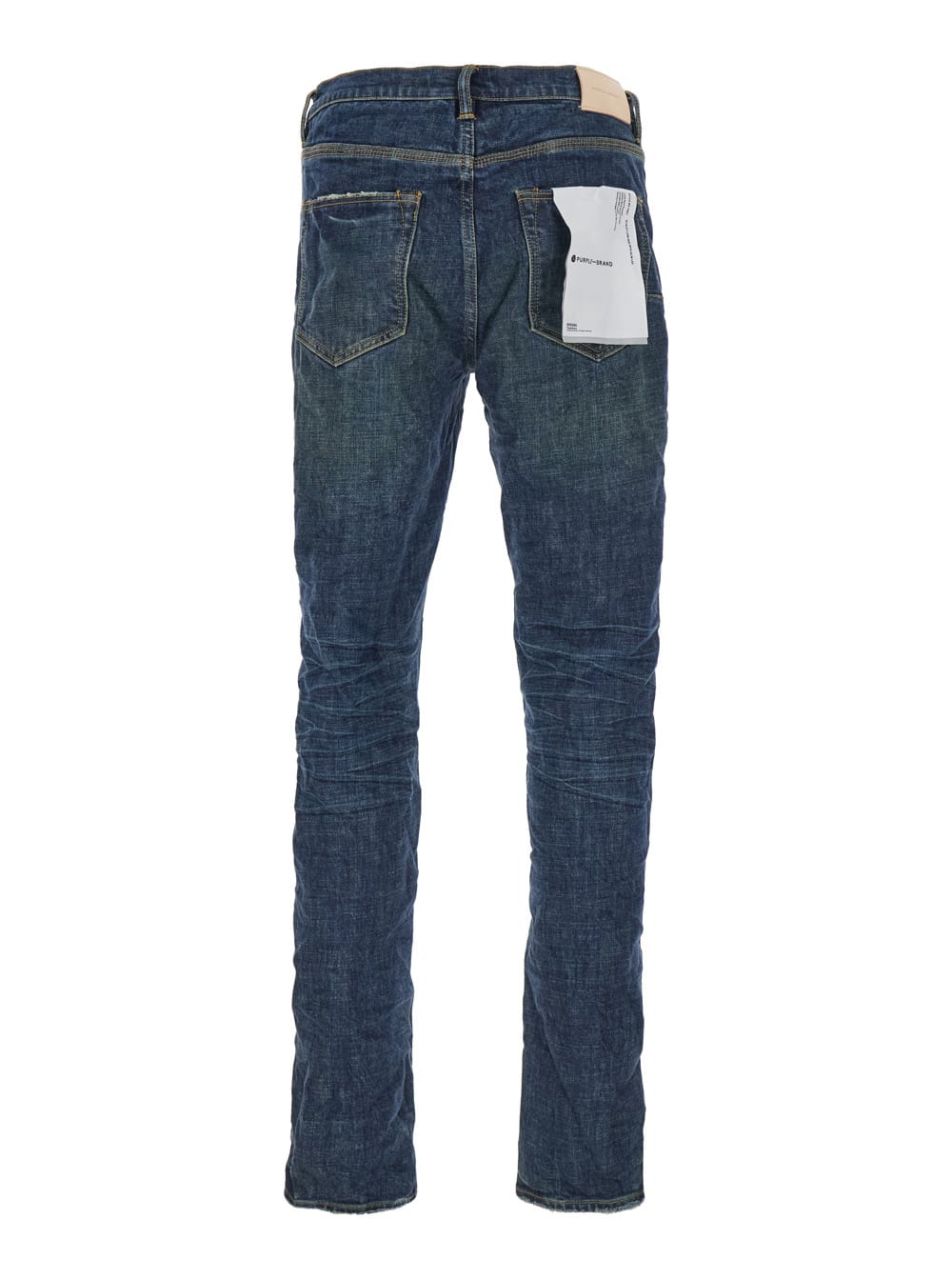 Purple Brand Blue Jeans With Low Rise And Stonewashed Effect In Blue