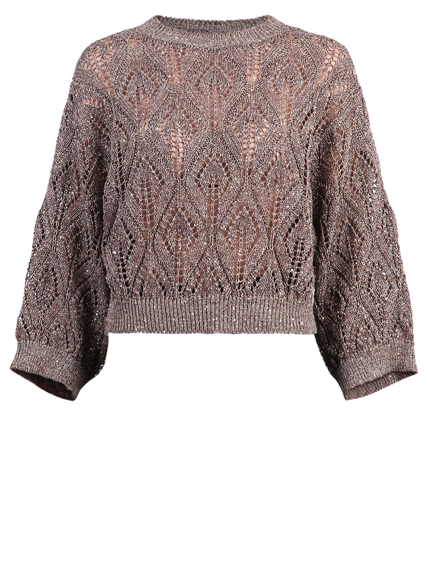 Brunello Cucinelli Relaxed Fit Sweater In Brown