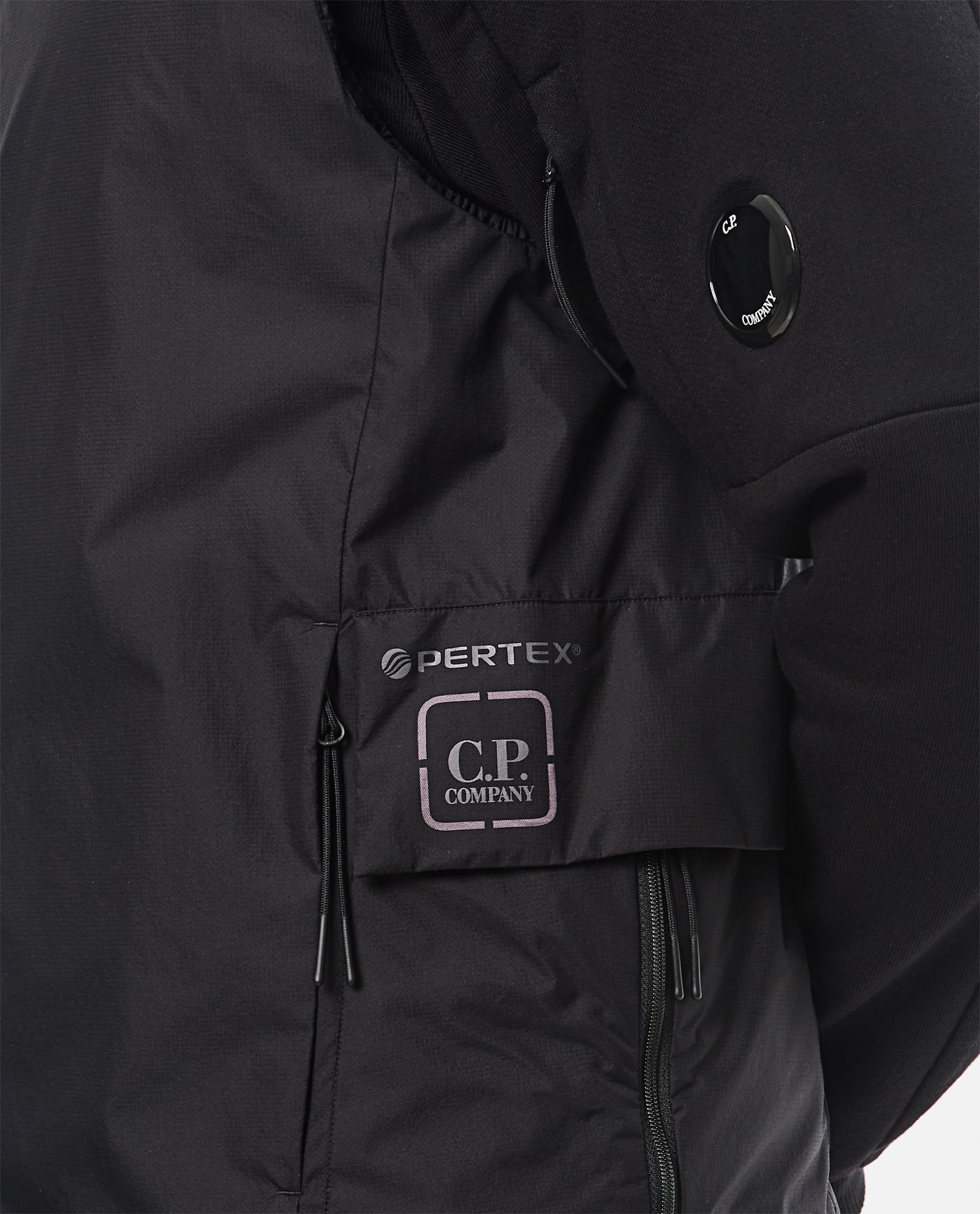 Shop C.p. Company Metropolis Series Pertex Hooded Vest In Black