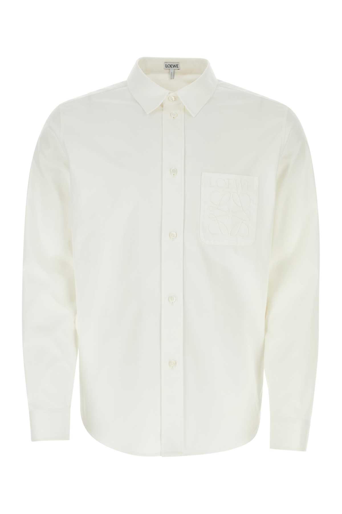 Shop Loewe White Oxford Shirt