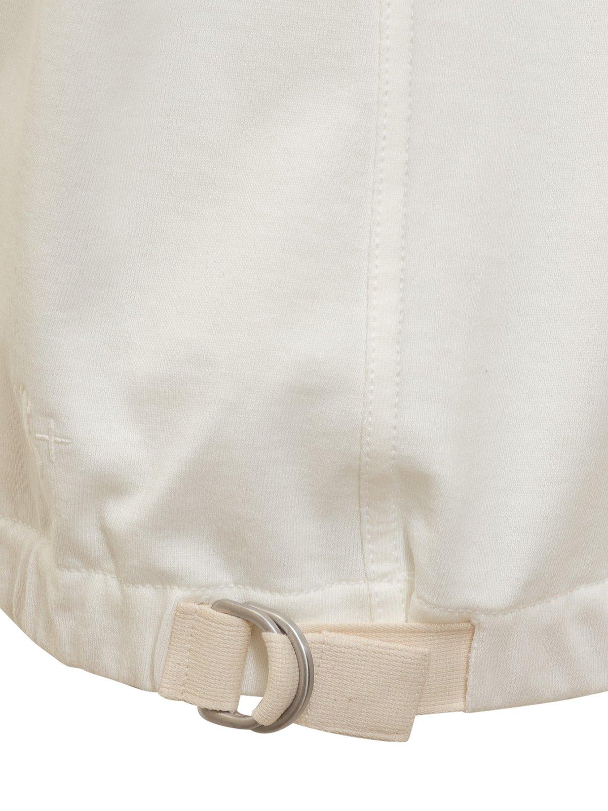 Shop Jil Sander Bow Detailed Short-sleeved Blouse In Bianco
