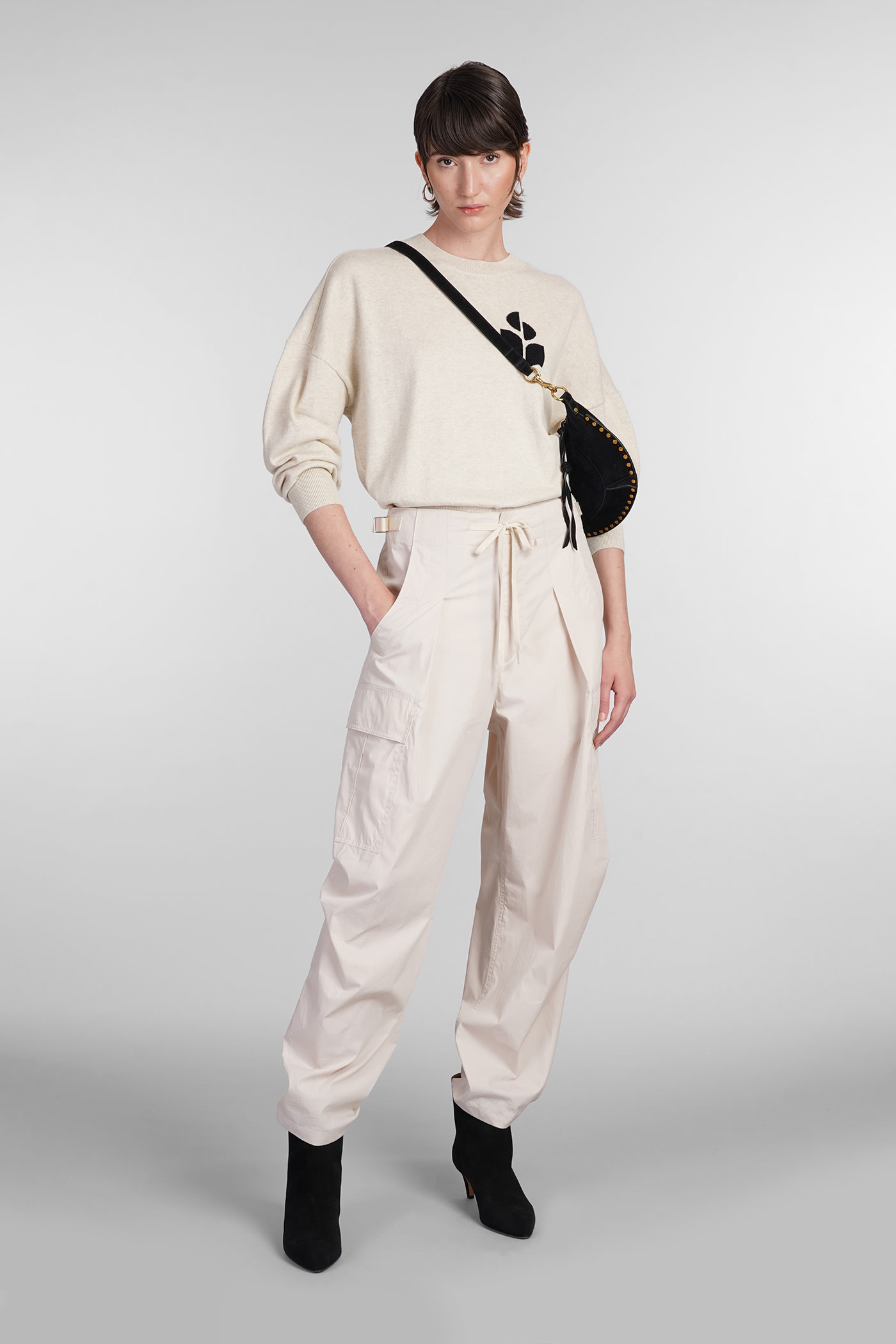 Shop Marant Etoile Marisans Knitwear In Beige Cotton