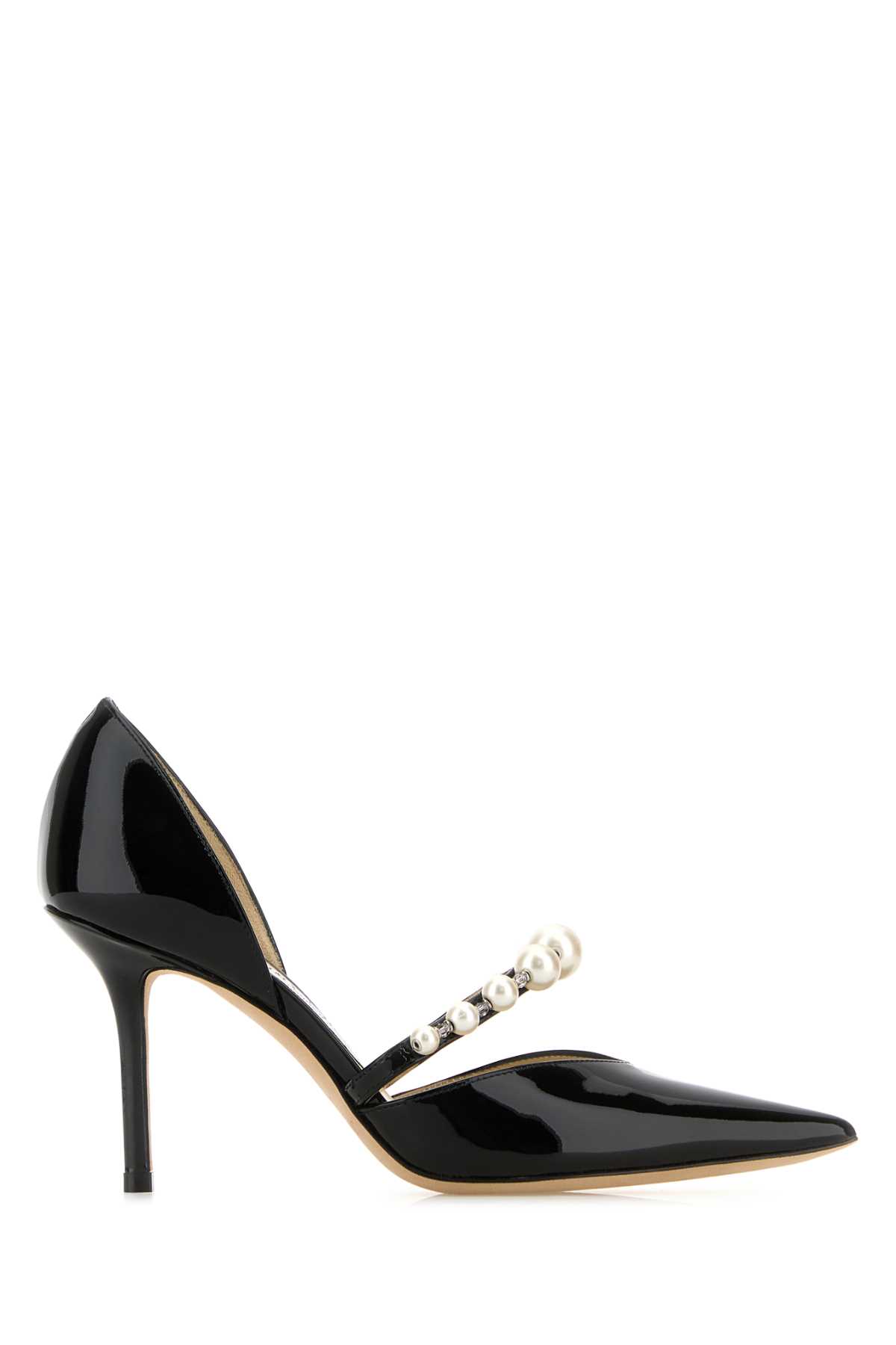 Black Leather Aurelie 85 Pumps