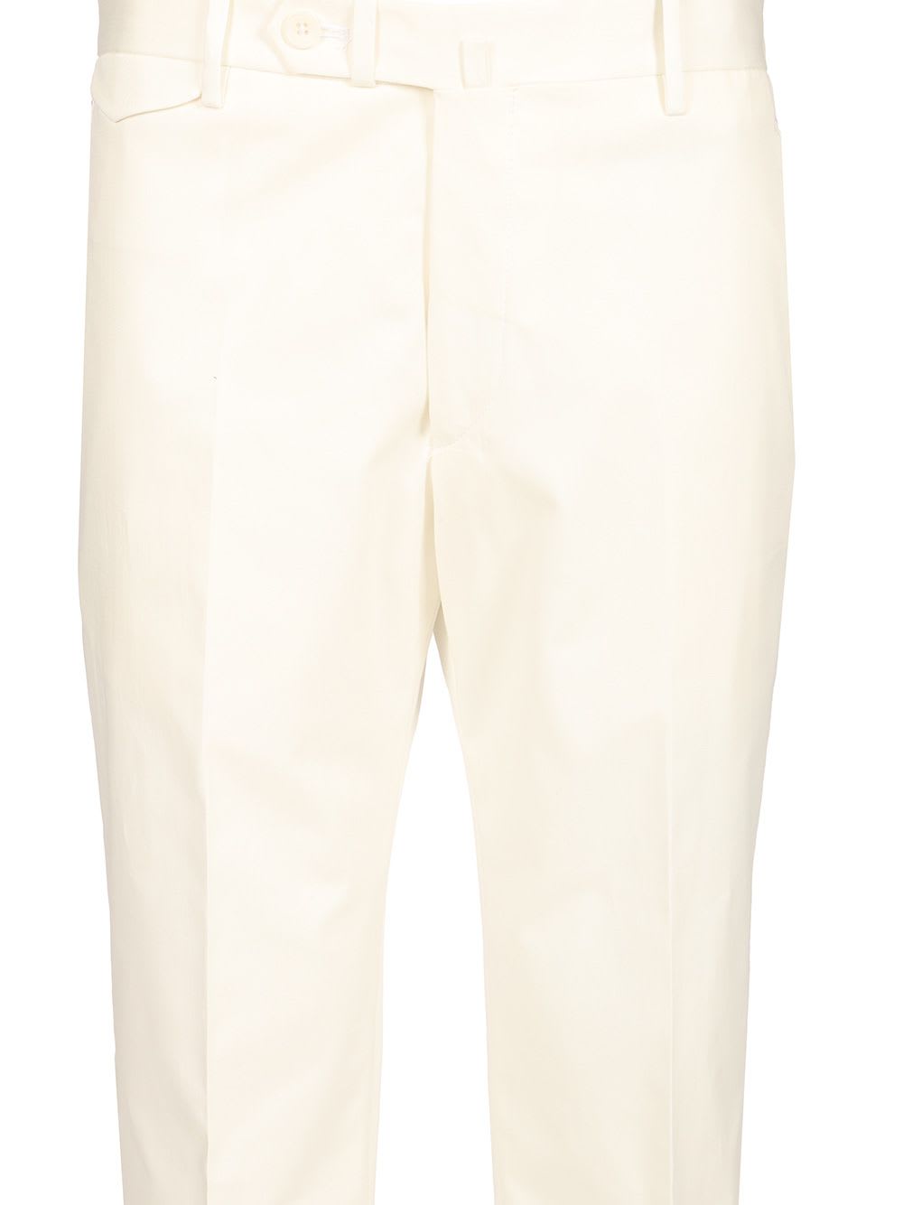 Shop Tagliatore Prince Of Wales Trousers In White