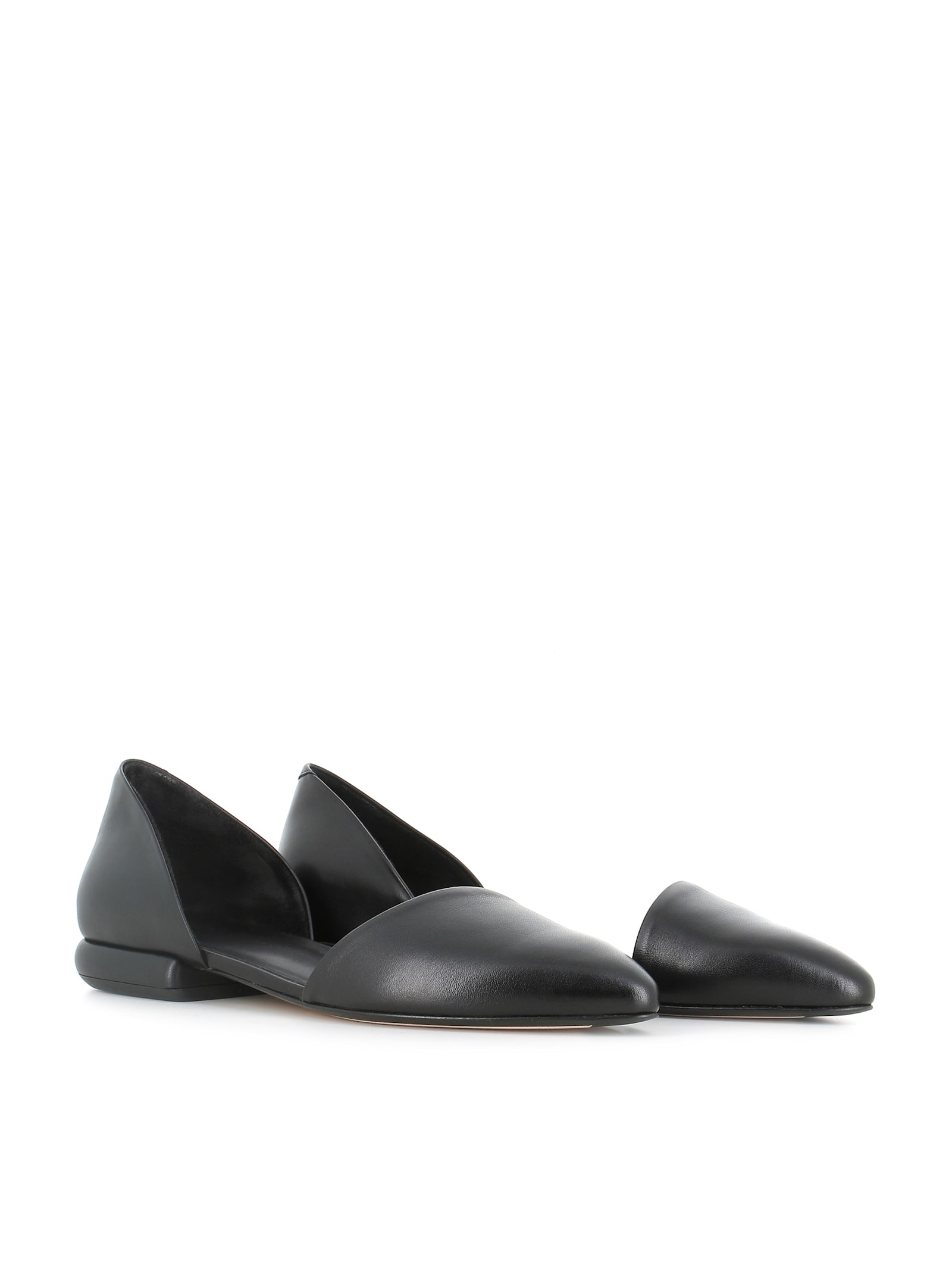 Officine Creative Leather Ballerina Shoes In Black