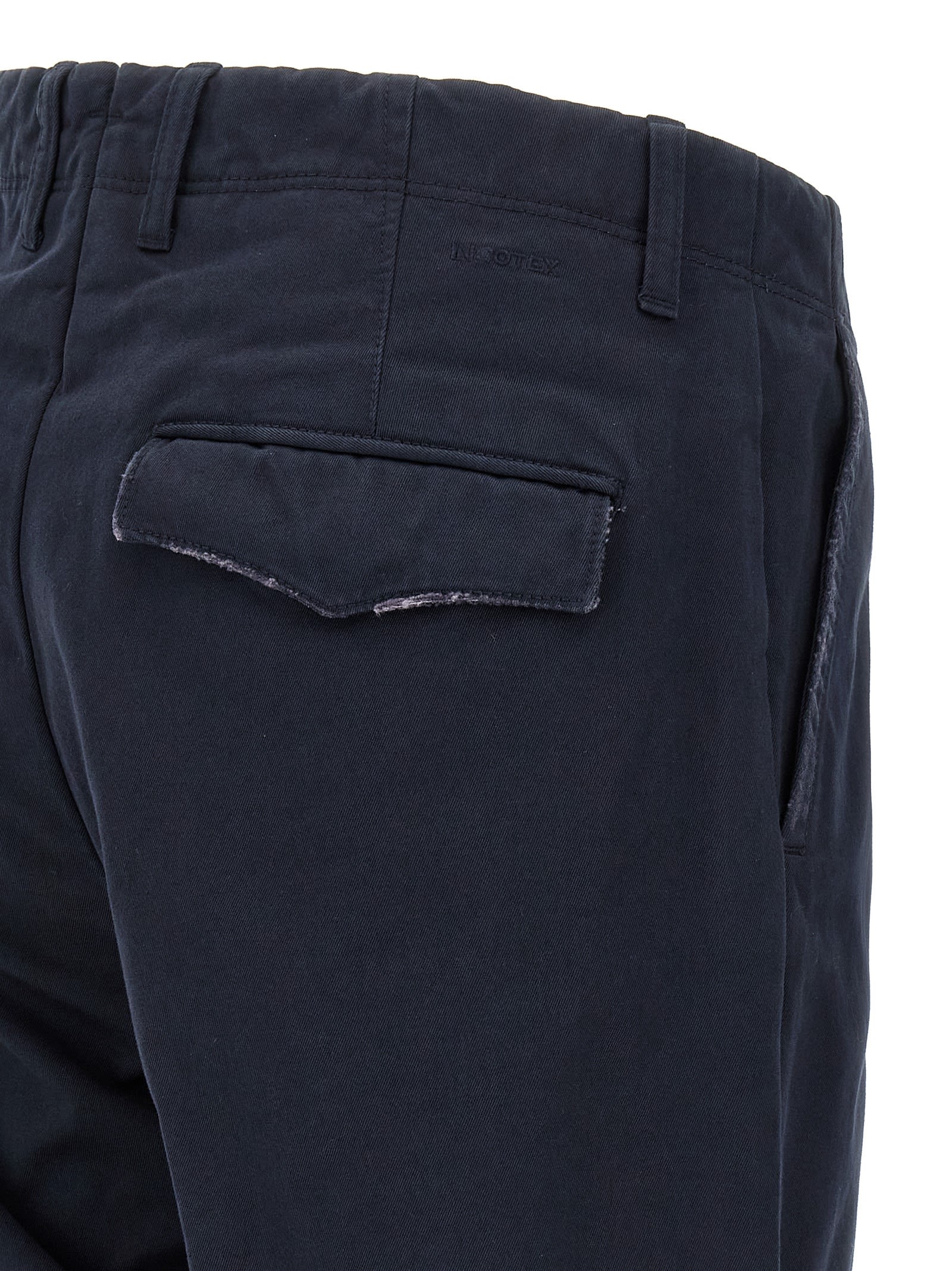 Incotex Cotton Trousers In Blue