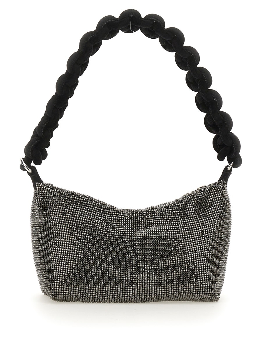 Kara Chainmail-effect Shoulder Bag In Charcoal