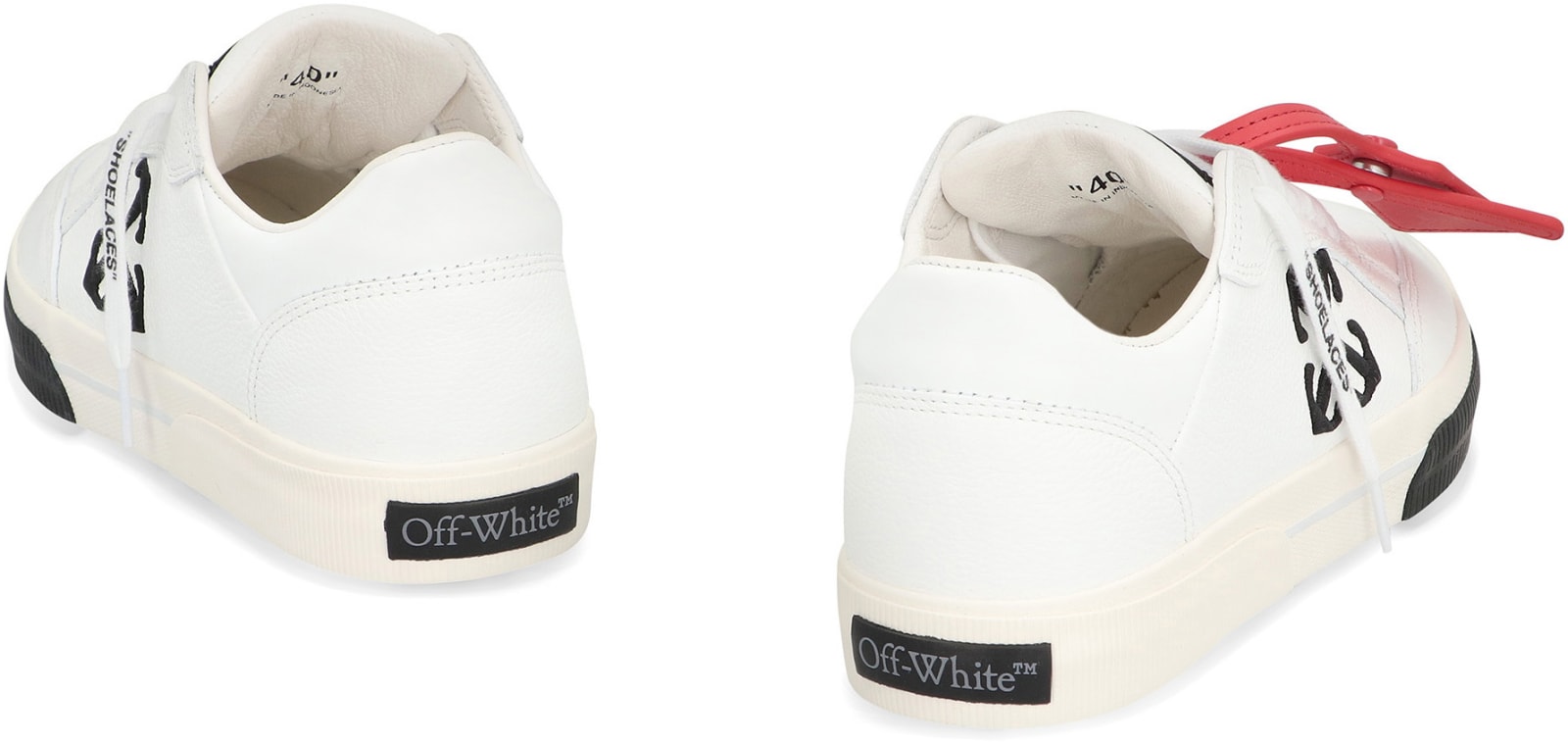 Shop Off-white New Vulcanized Leather Low-top Sneakers In White