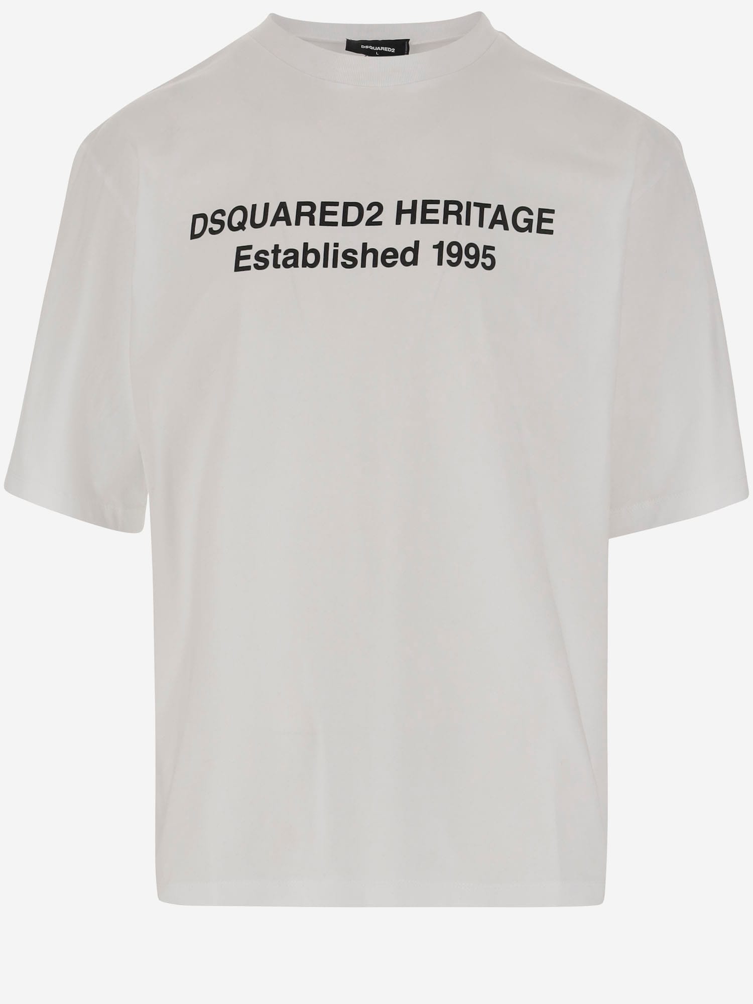 Dsquared2 Mens White Heritage 95 Text-print Cotton T-shirt Xl In White