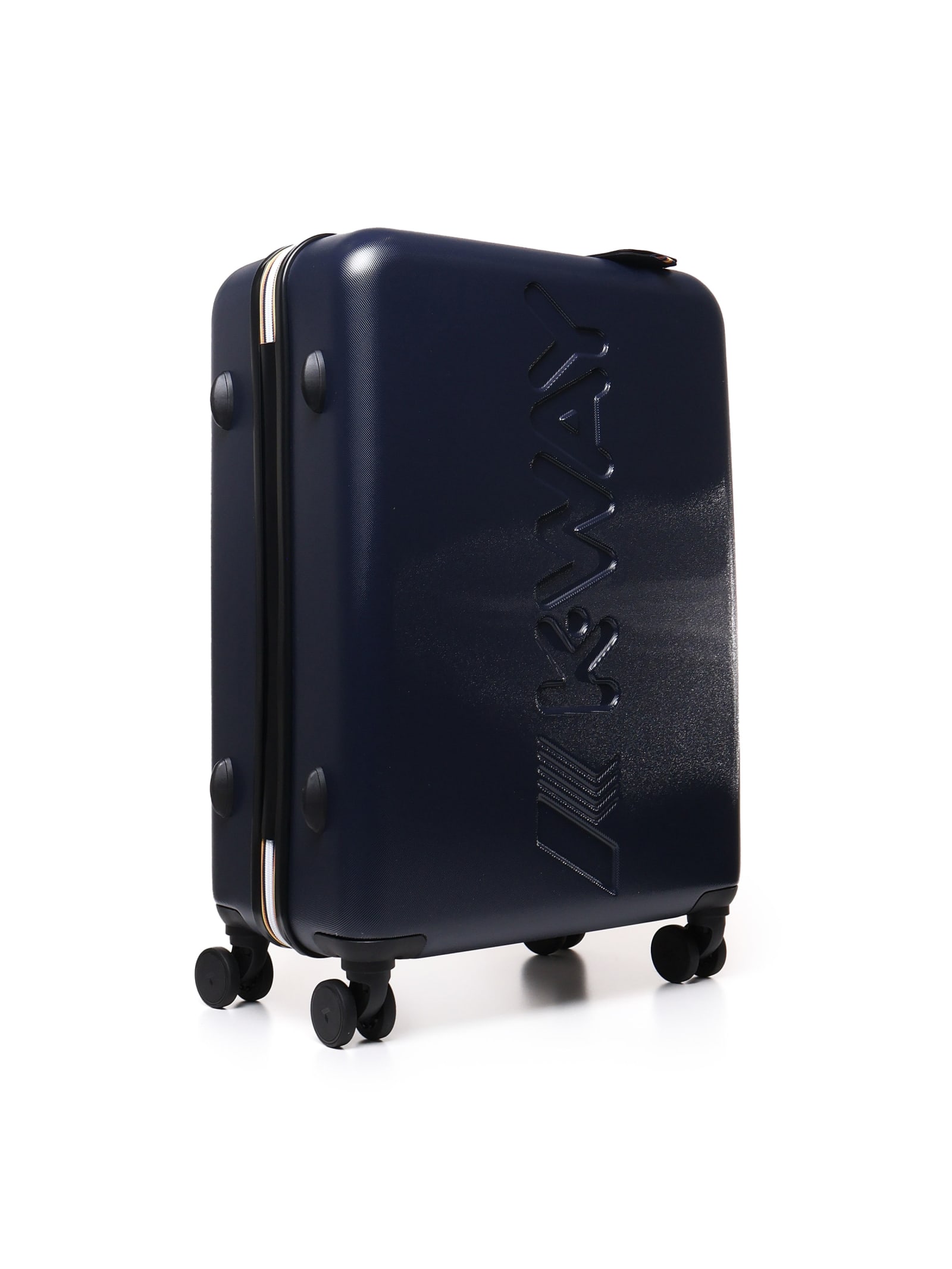 Shop K-way Medium Size Hard Travel Trolley In Blue