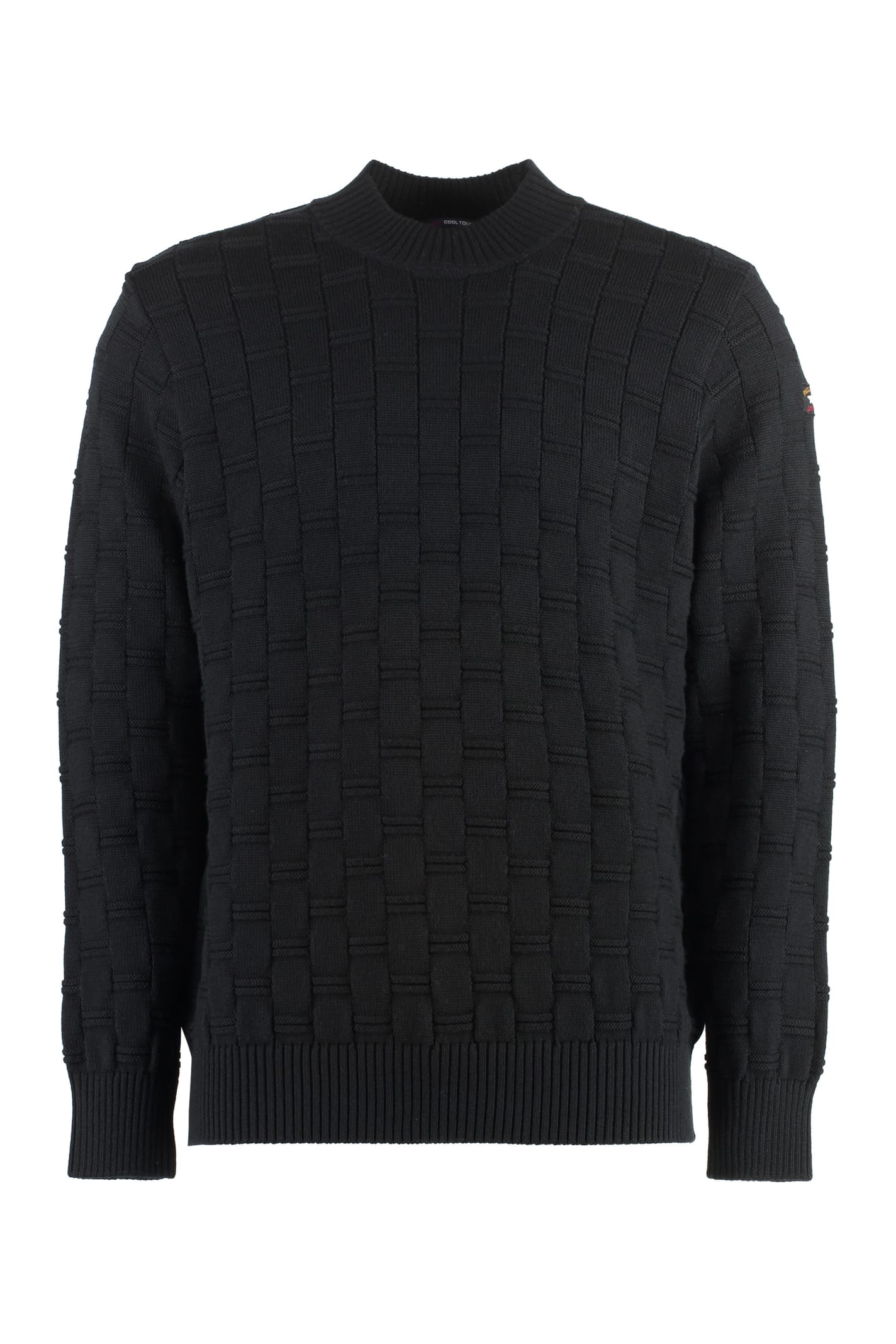 Paul&amp;shark Virgin Wool Crew-neck Sweater In Black