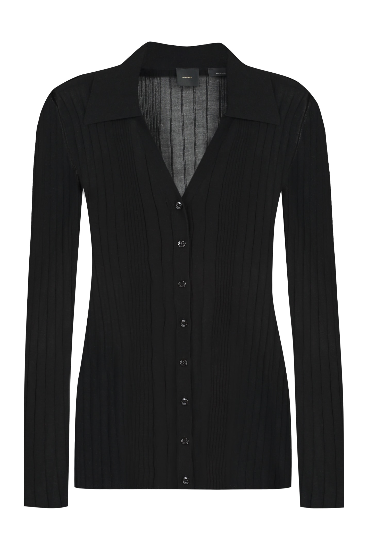 Shop Pinko Tarassaco Crêpe Blouse In Black