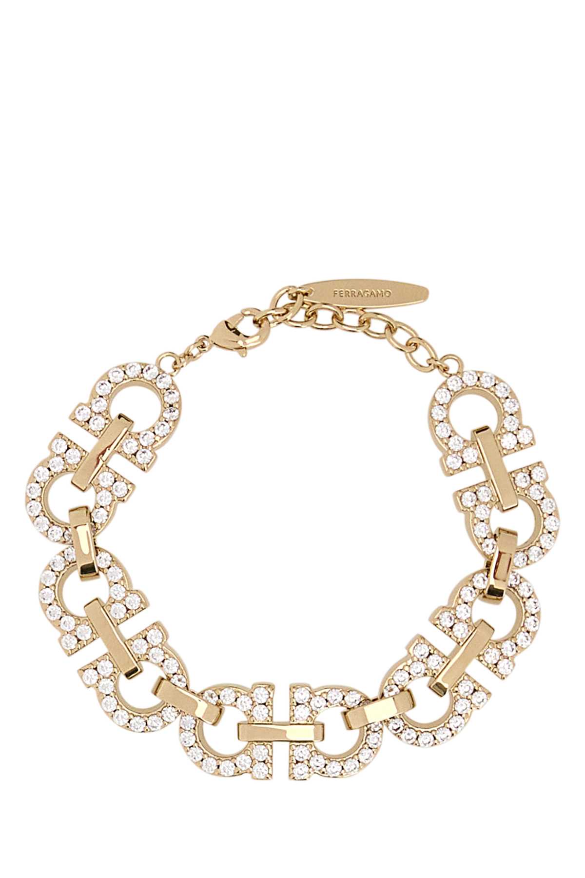 Gold Metal Gancini Bracelet