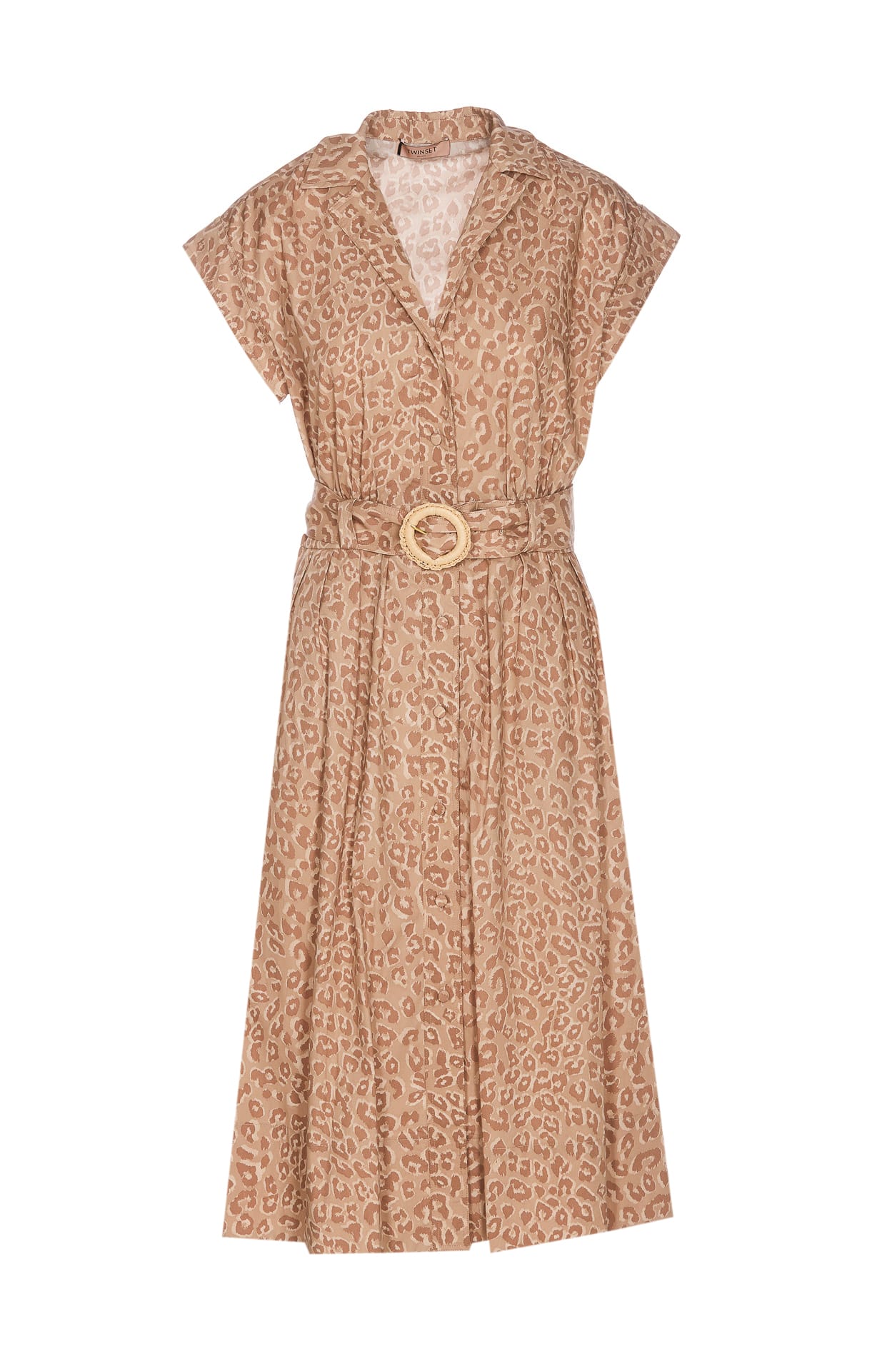 Shop Twinset Dress In Brown