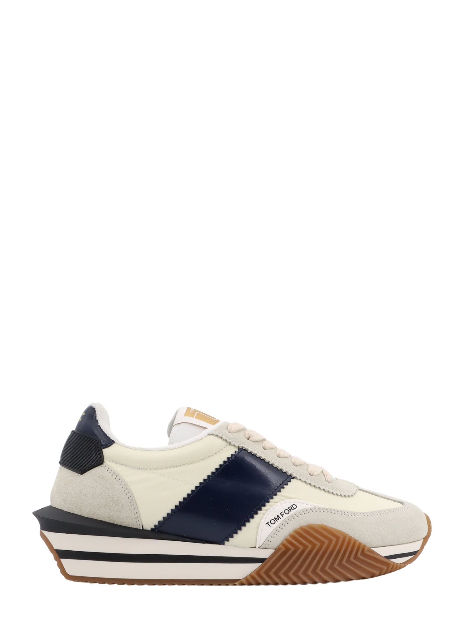 Shop Tom Ford Sneakers In Neutrals/blue