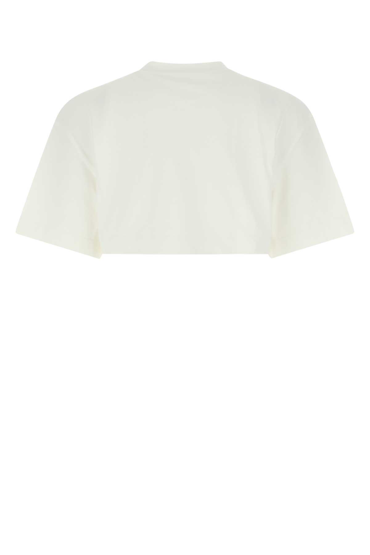 Shop Alexander Mcqueen White Cotton T-shirt In 0900