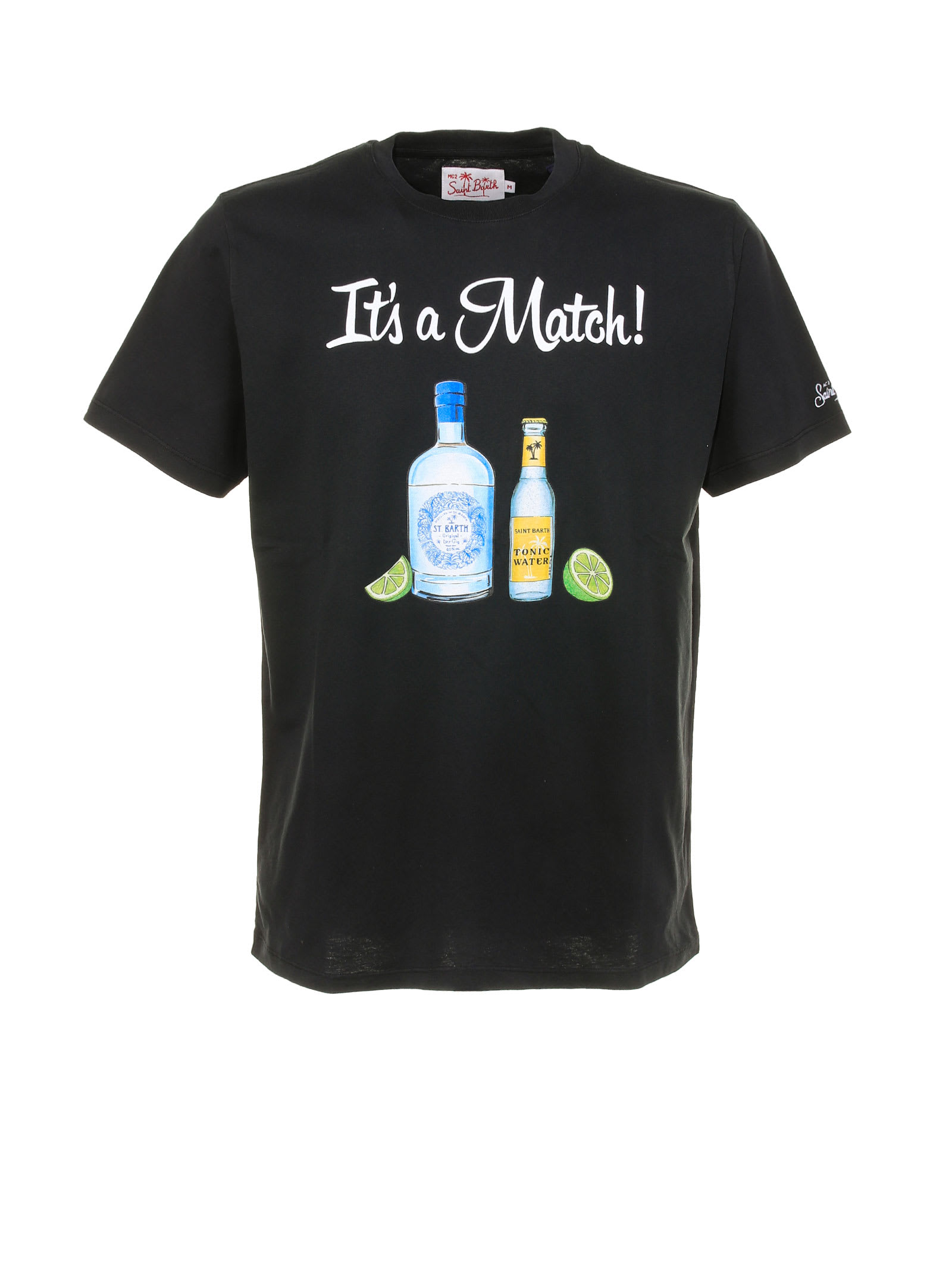 Mc2 Saint Barth T-shirt With Contrasting Detail In Gin Match | ModeSens