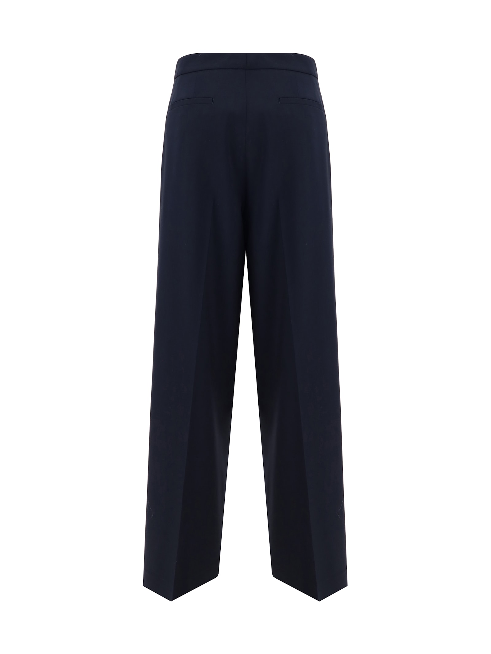 Shop Fabiana Filippi Pants In Blu Notte