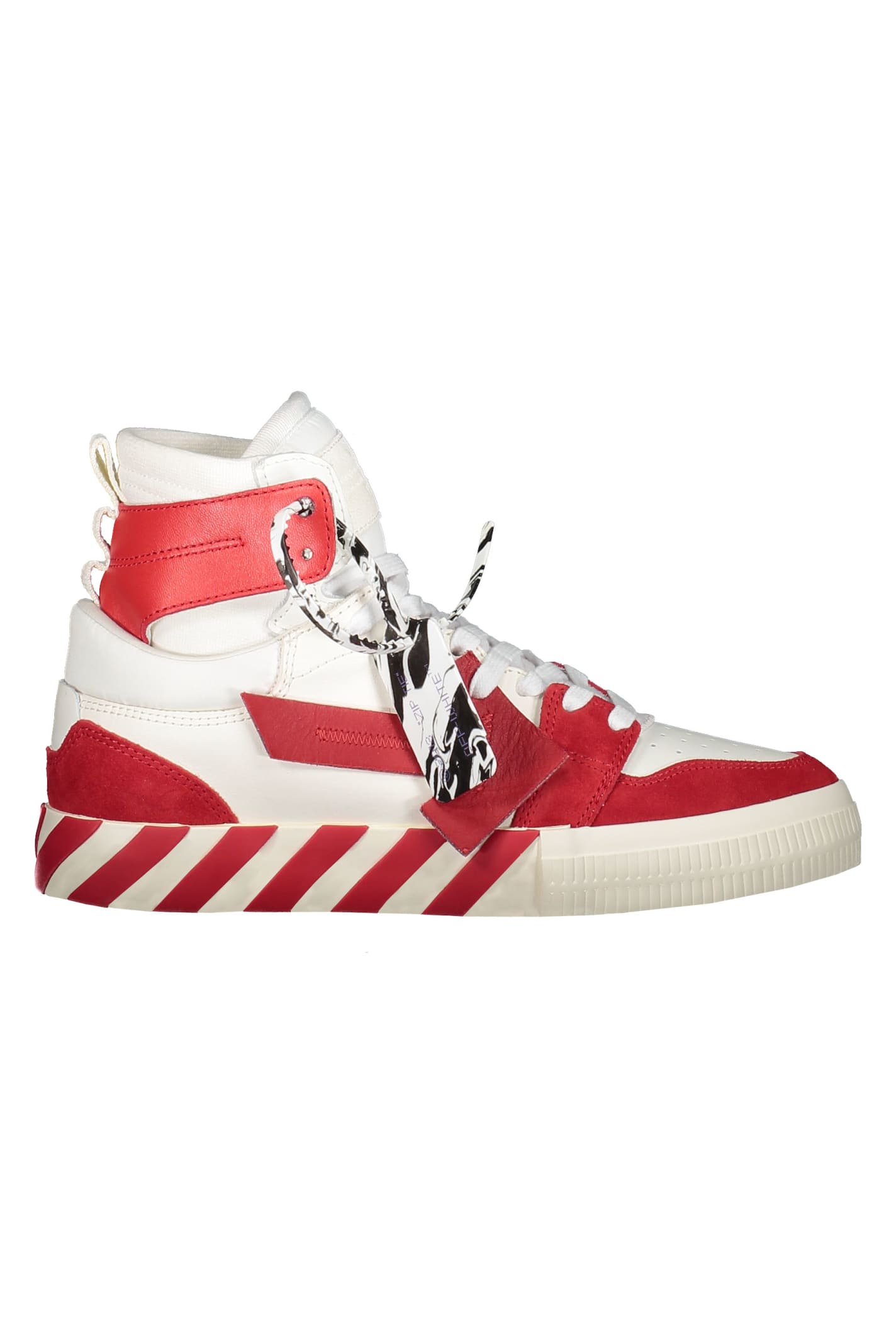 Off-white Vulcanized High-top Sneakers In Red