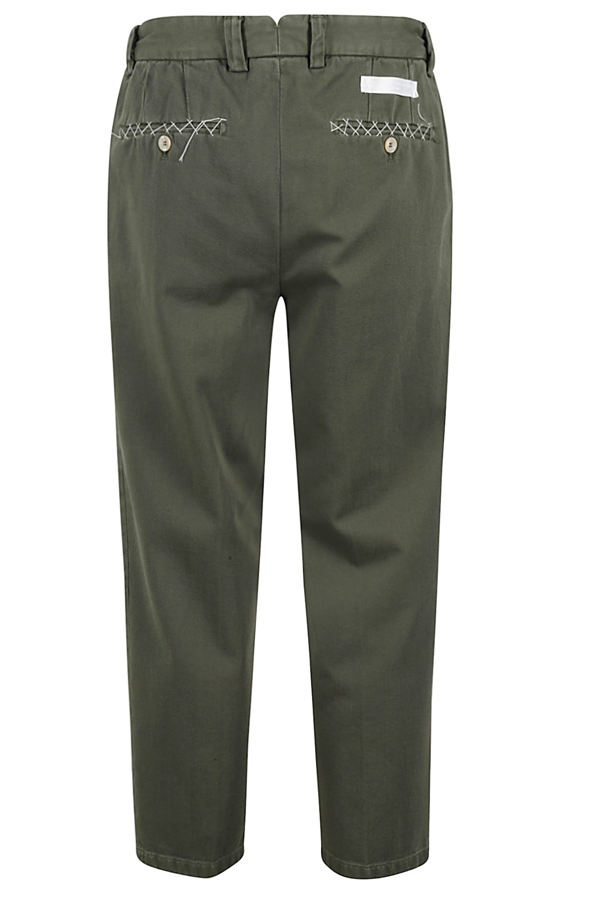 Briglia 1949 Pant Ventre Piatto Over Twill Di Cot In Militare
