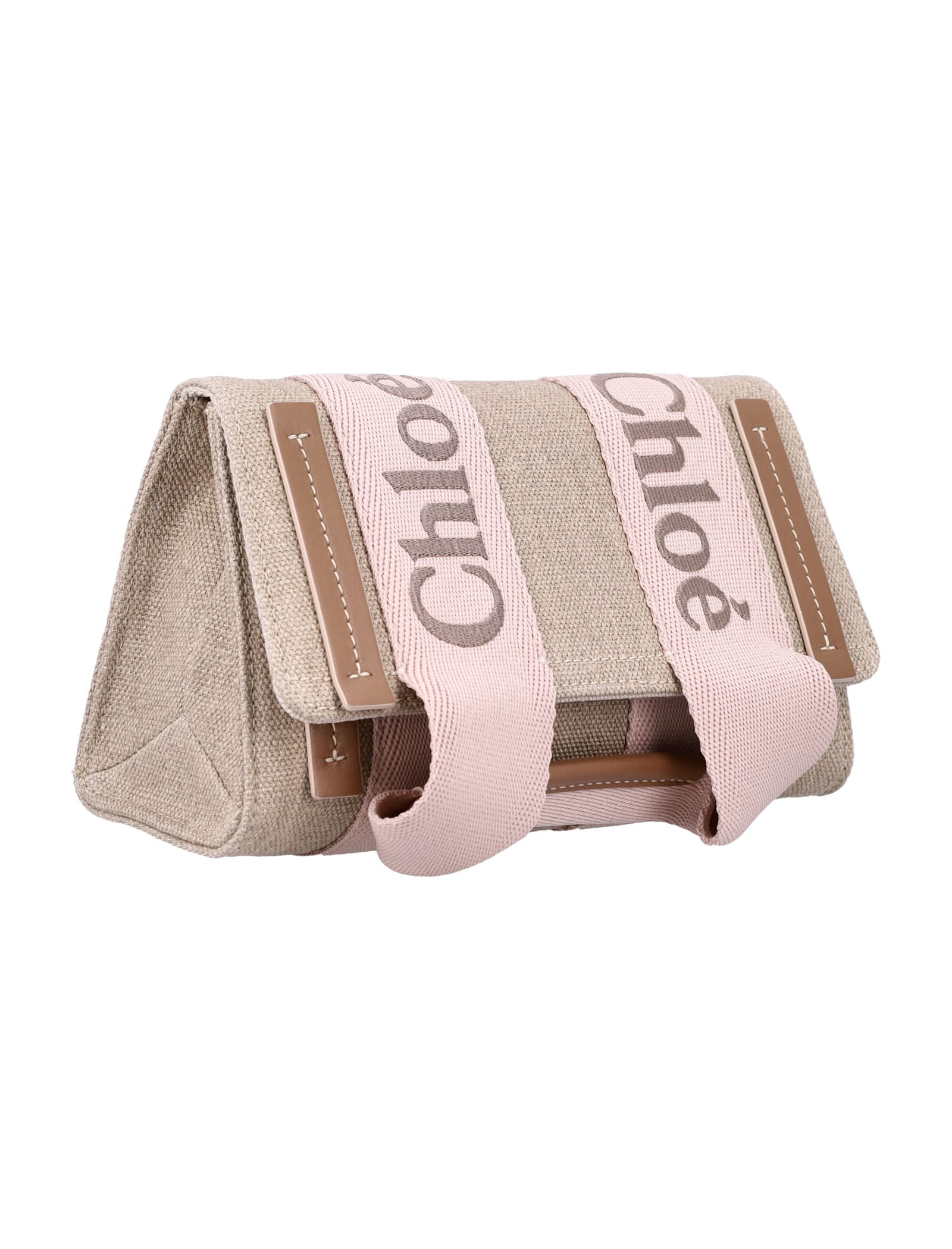 Shop Chloé Woody Belt Bag In Blushy Beige