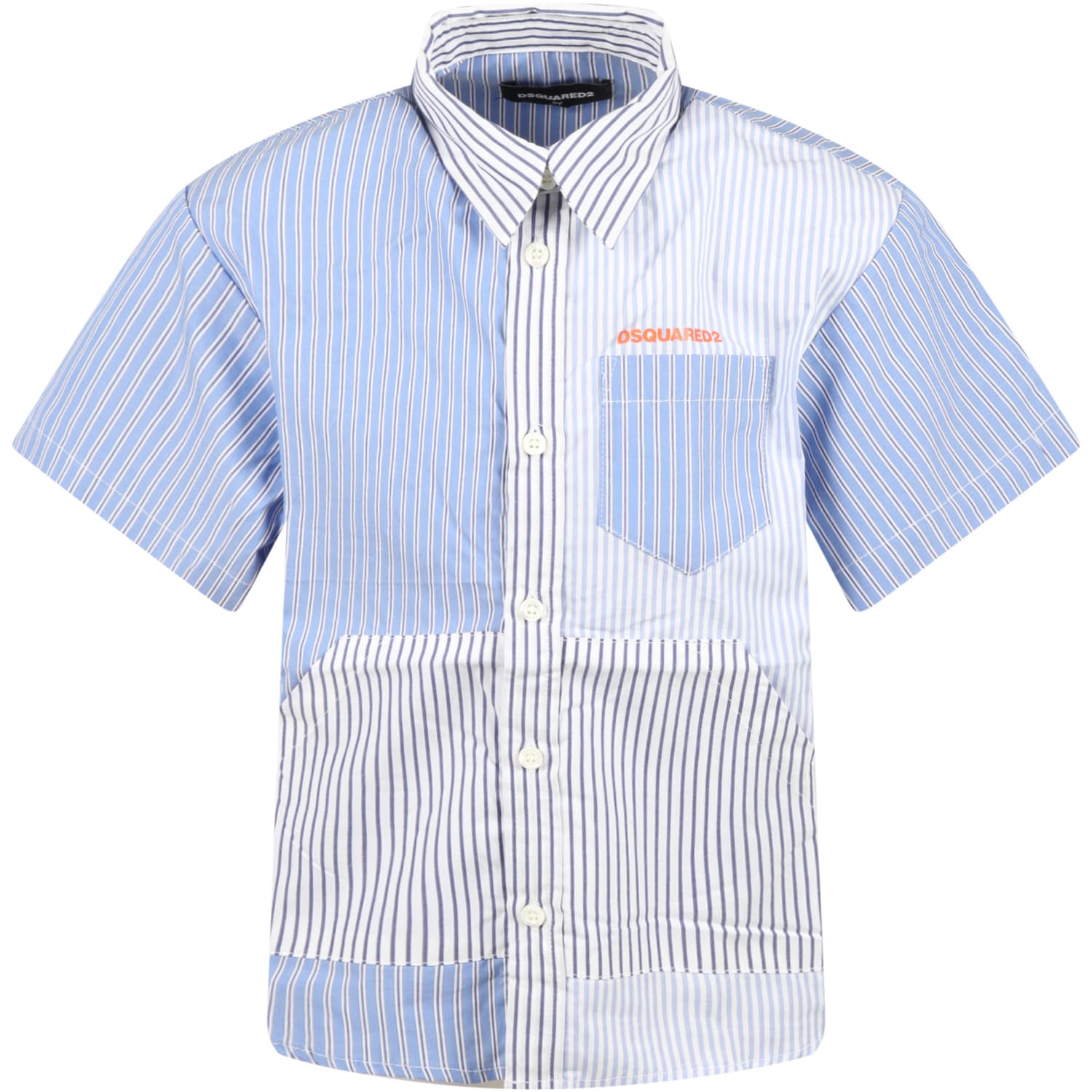 Dsquared2 Light-blue Shirt For Boy With Logo