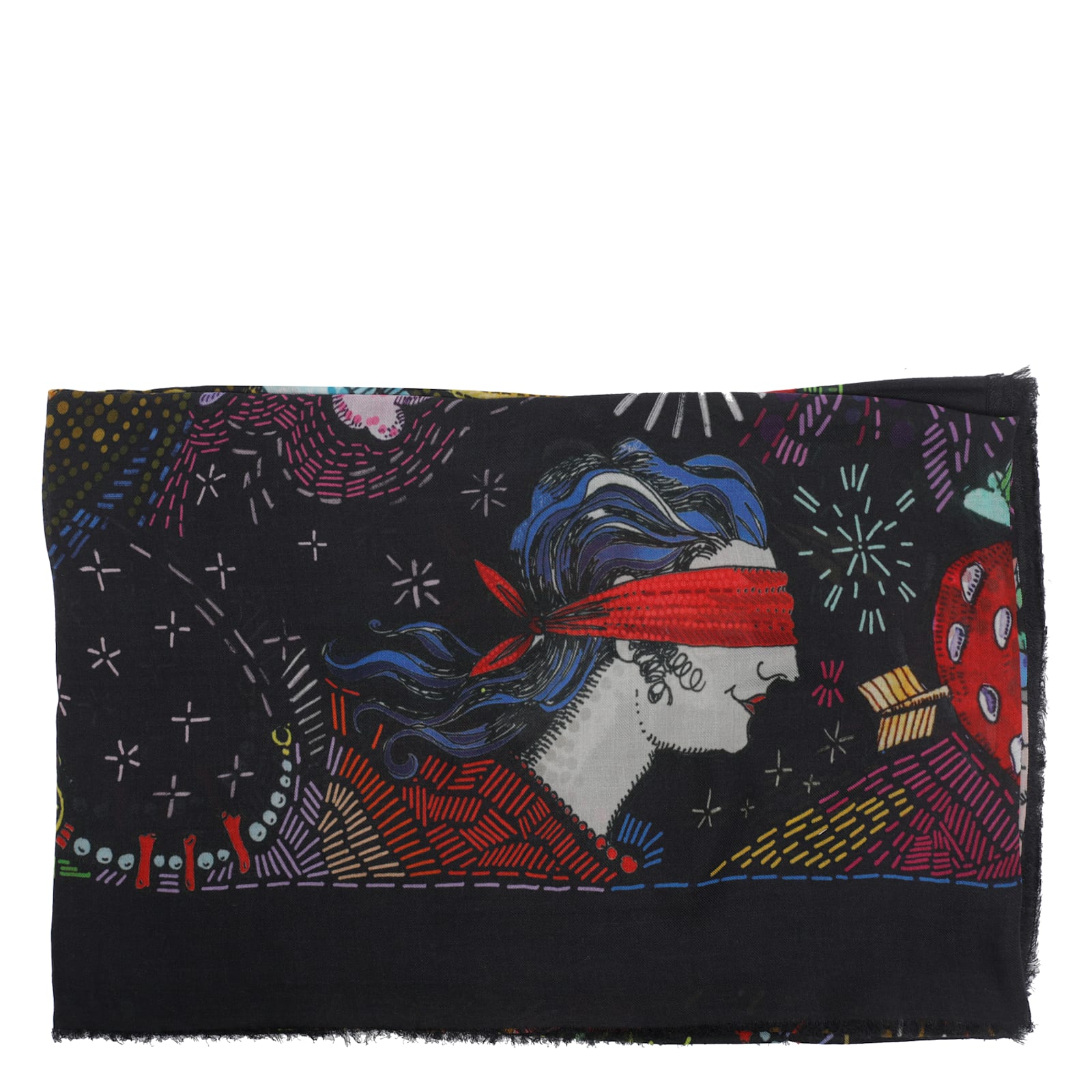 Faliero Sarti Graphic-print Scarf In Multi