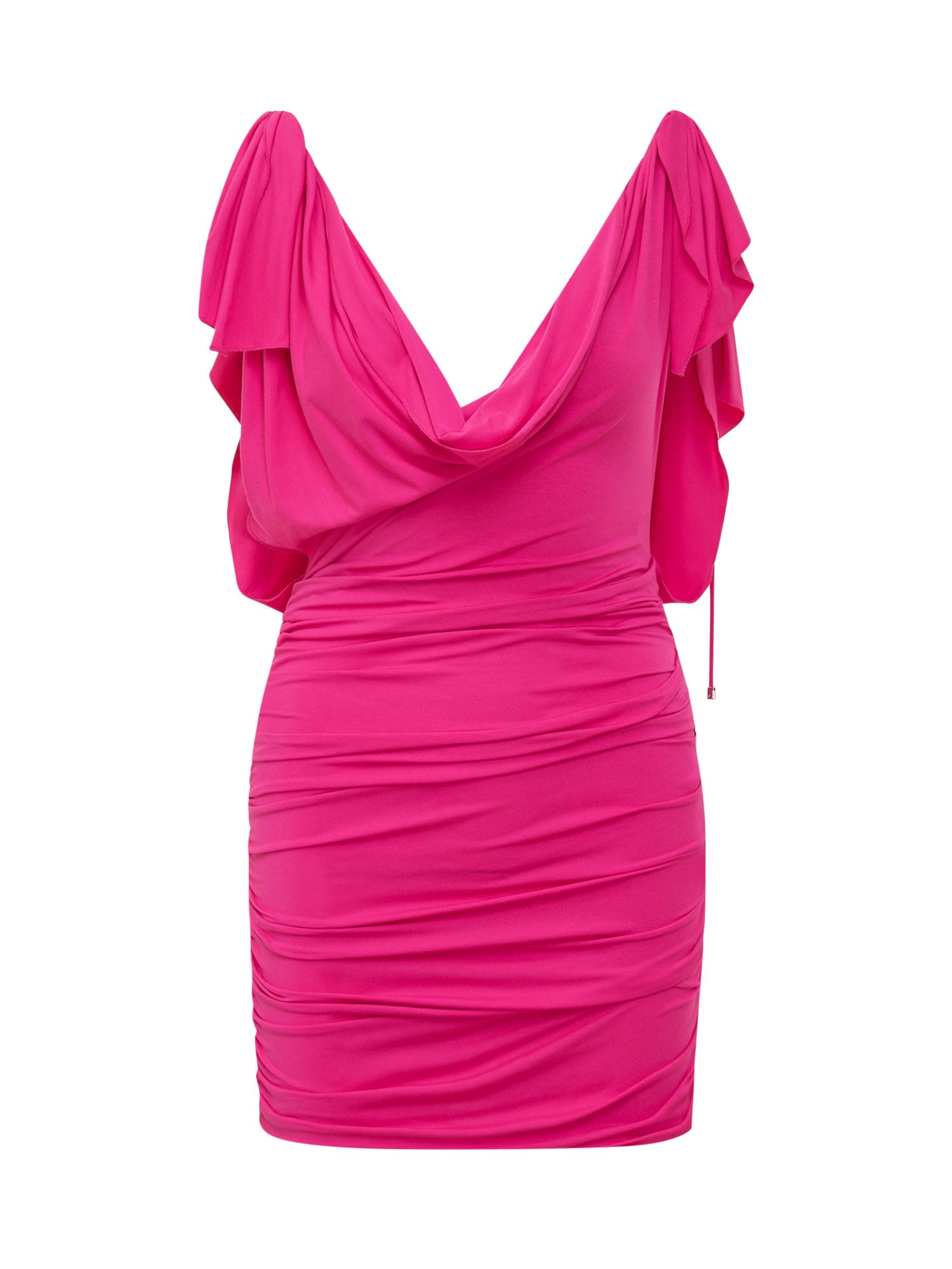 Attico The Dresses Gend - Fuchsia Mini Dress Fuchsia Main Fabric: 92% Viscose 8% Elastane In Fuchsia